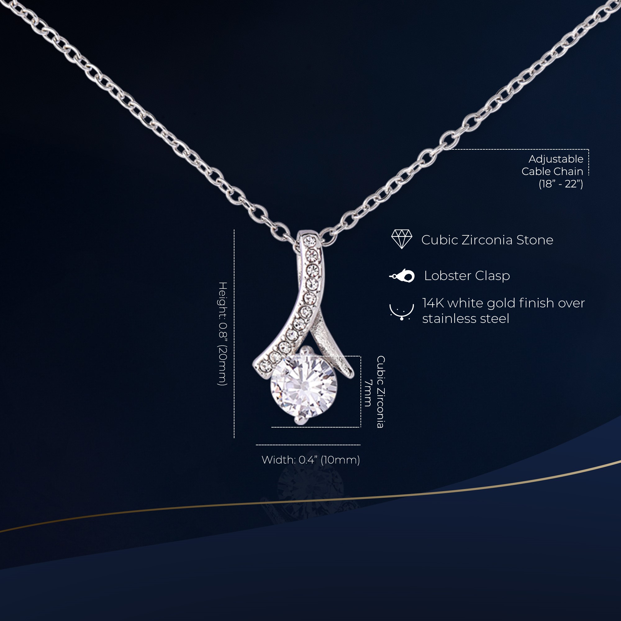 30th Birthday Alluring Beauty Necklace Elegant Gift - Image 2