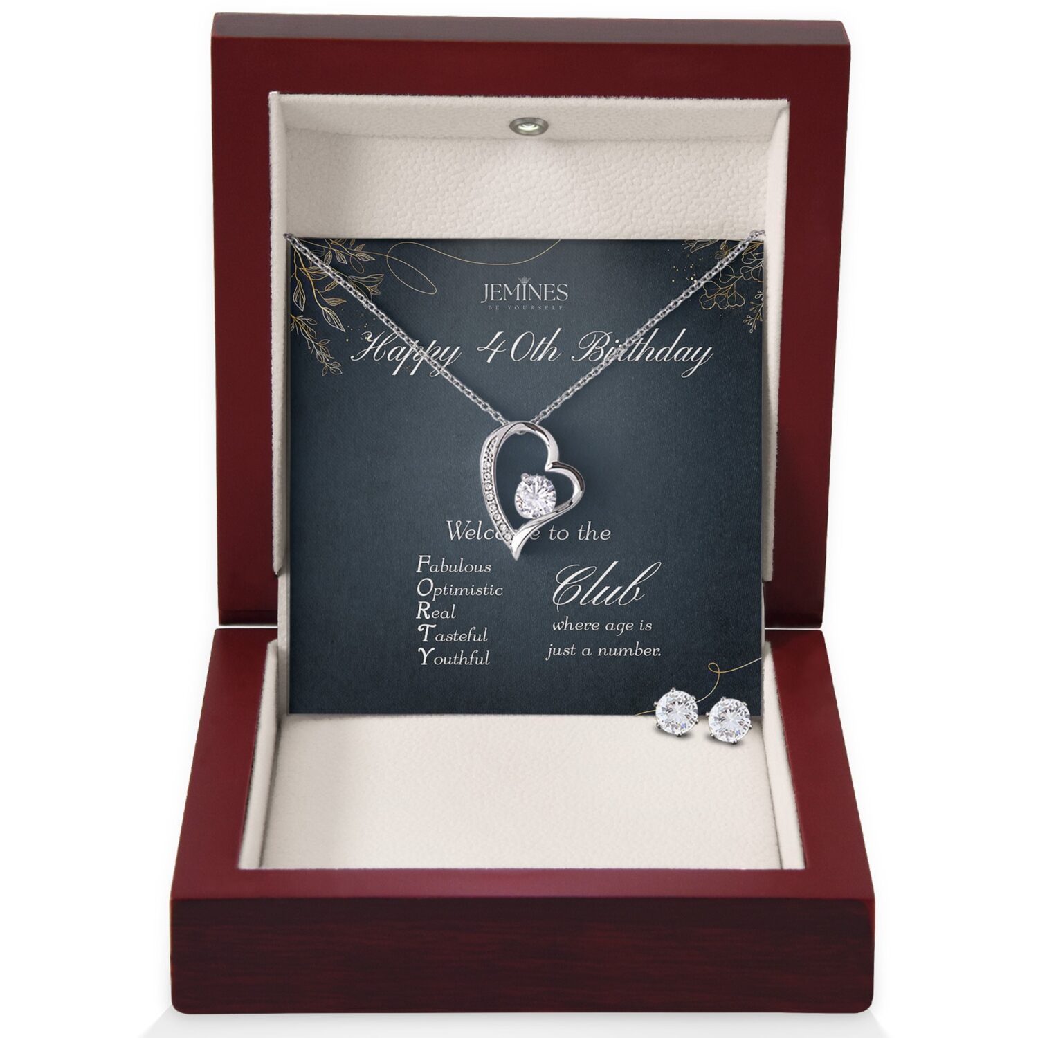 40th Birthday Forever Love Set Necklace
