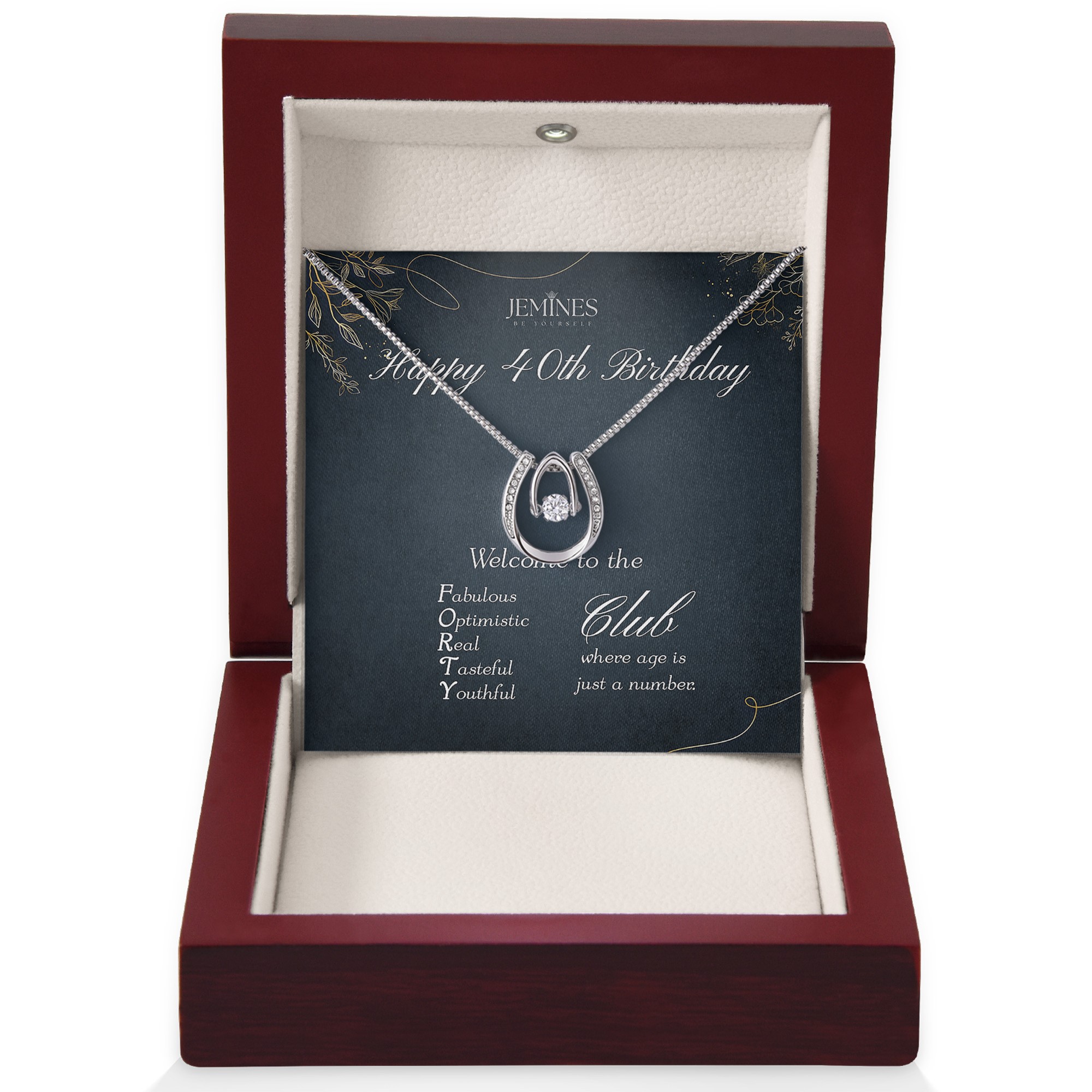 40th Birthday Lucky in Love Necklace Gift