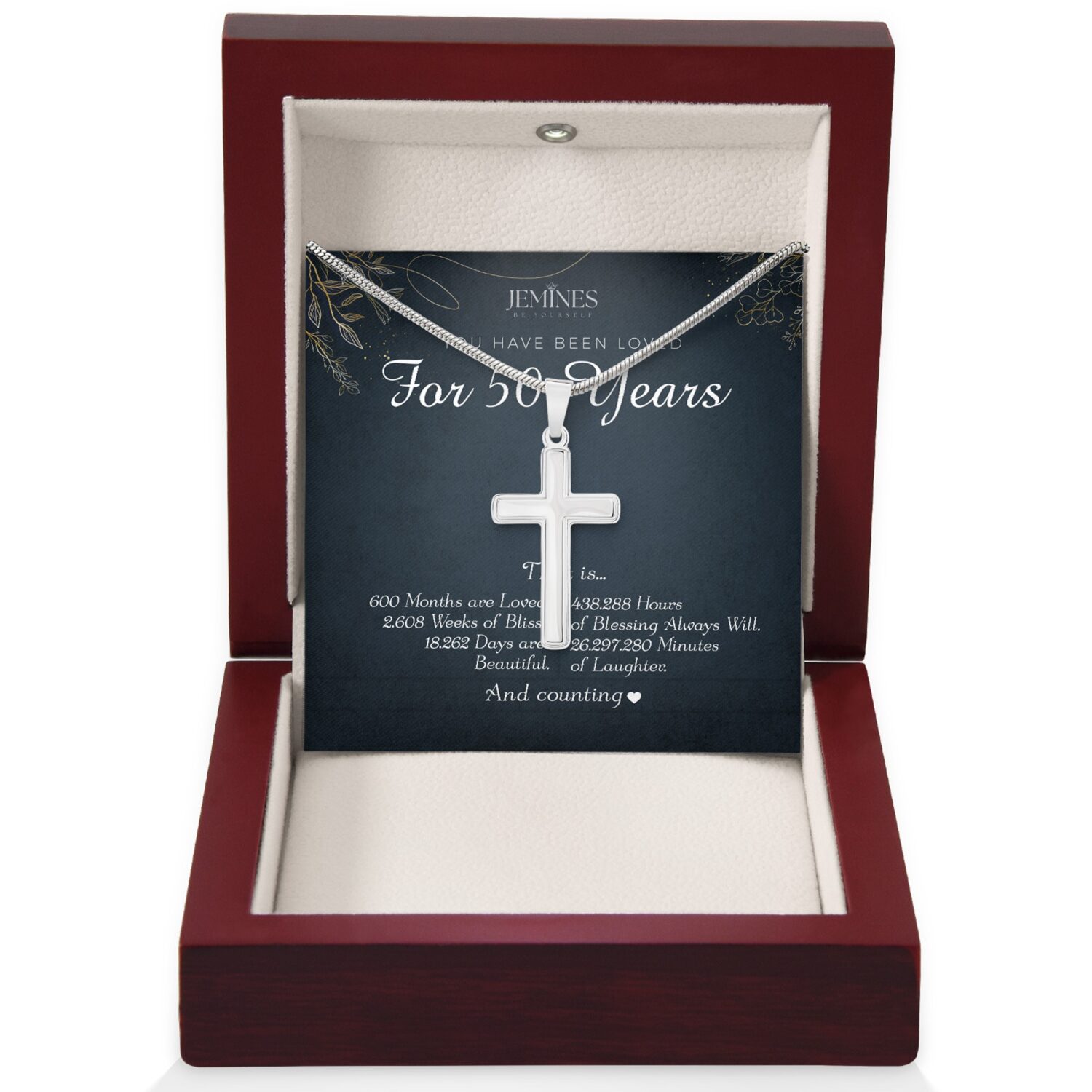 50th Birthday Artisan Cross Elegant Gift