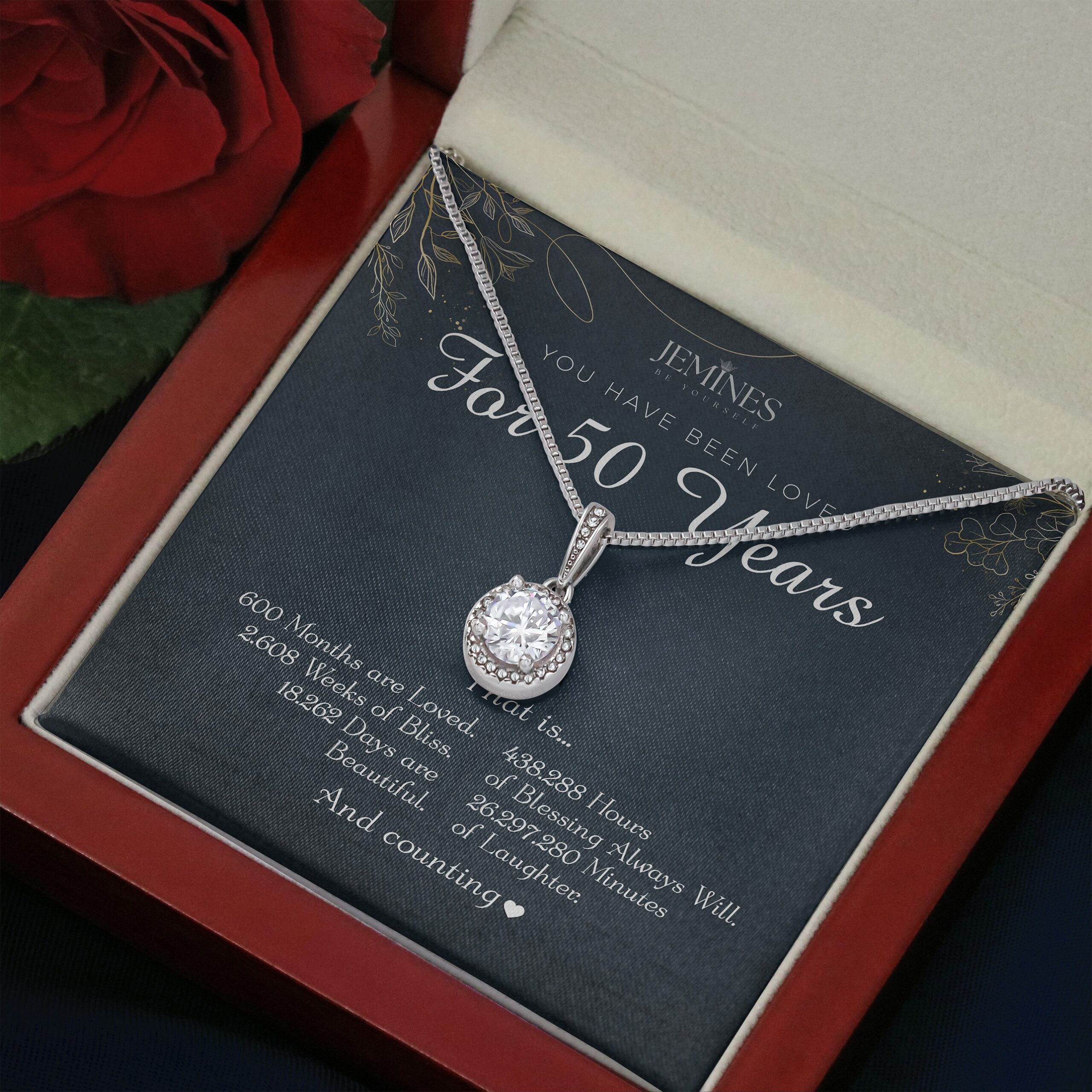 50th Birthday Eternal Hope Necklace Elegant Gift - Image 3