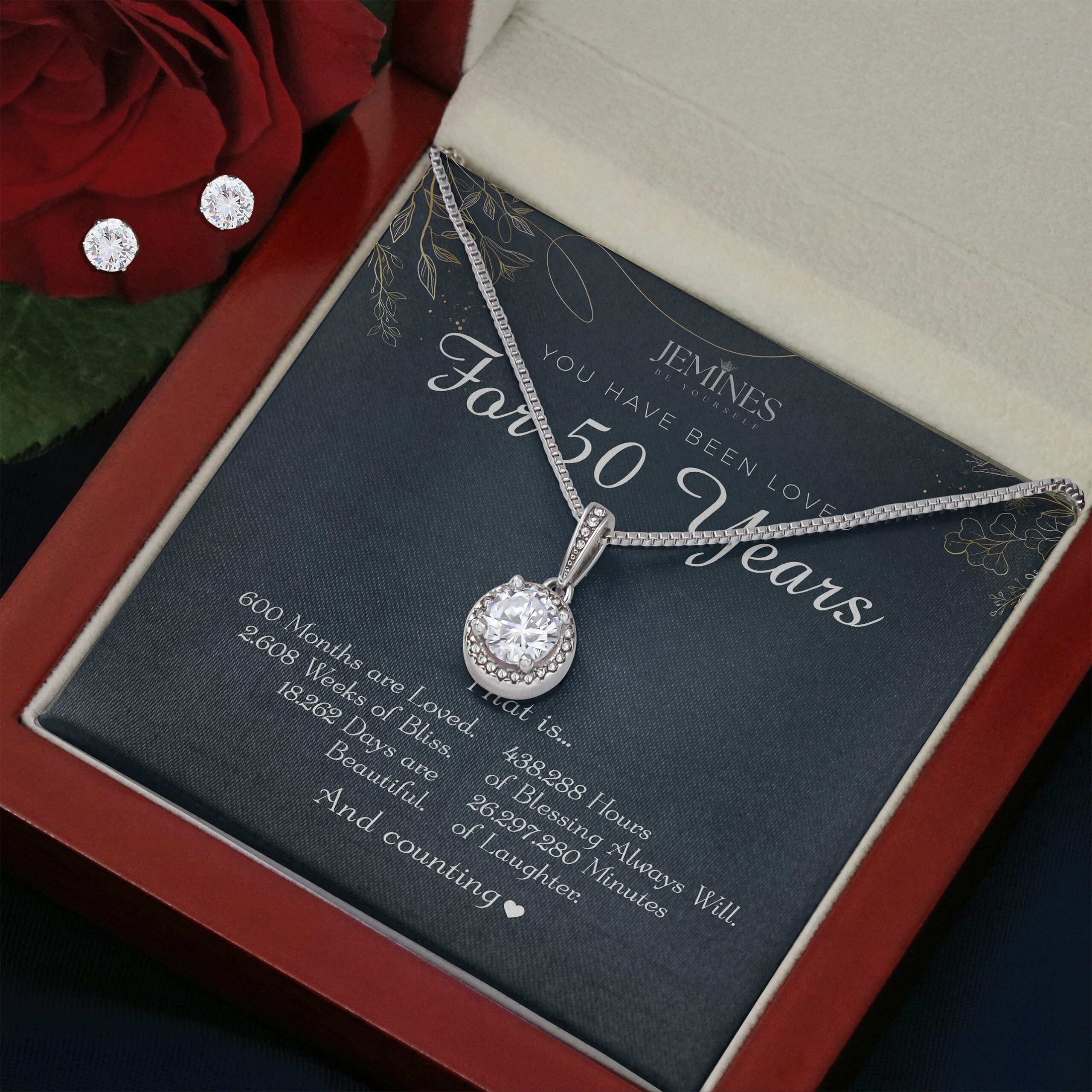 50th Birthday Eternal Hope Set Necklace Elegant Gift - Image 3