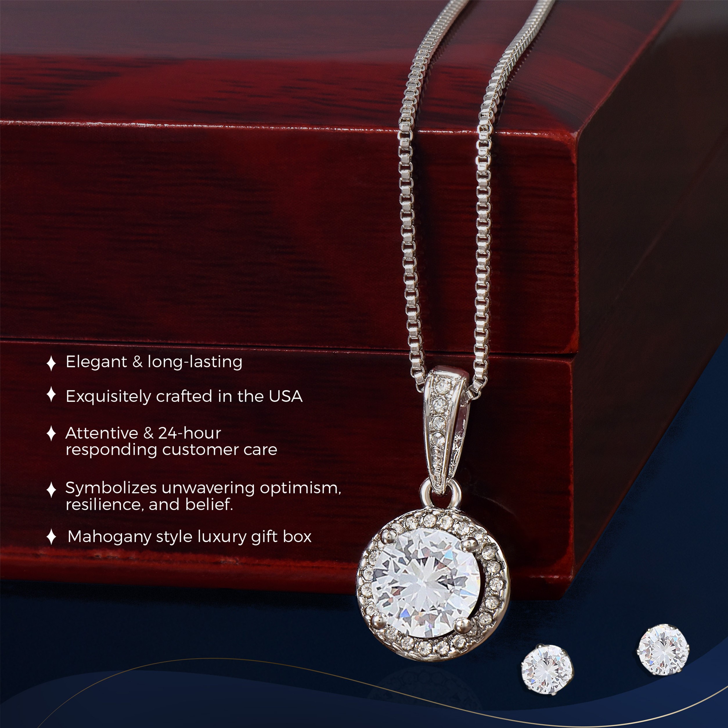 50th Birthday Eternal Hope Set Necklace Elegant Gift - Image 4