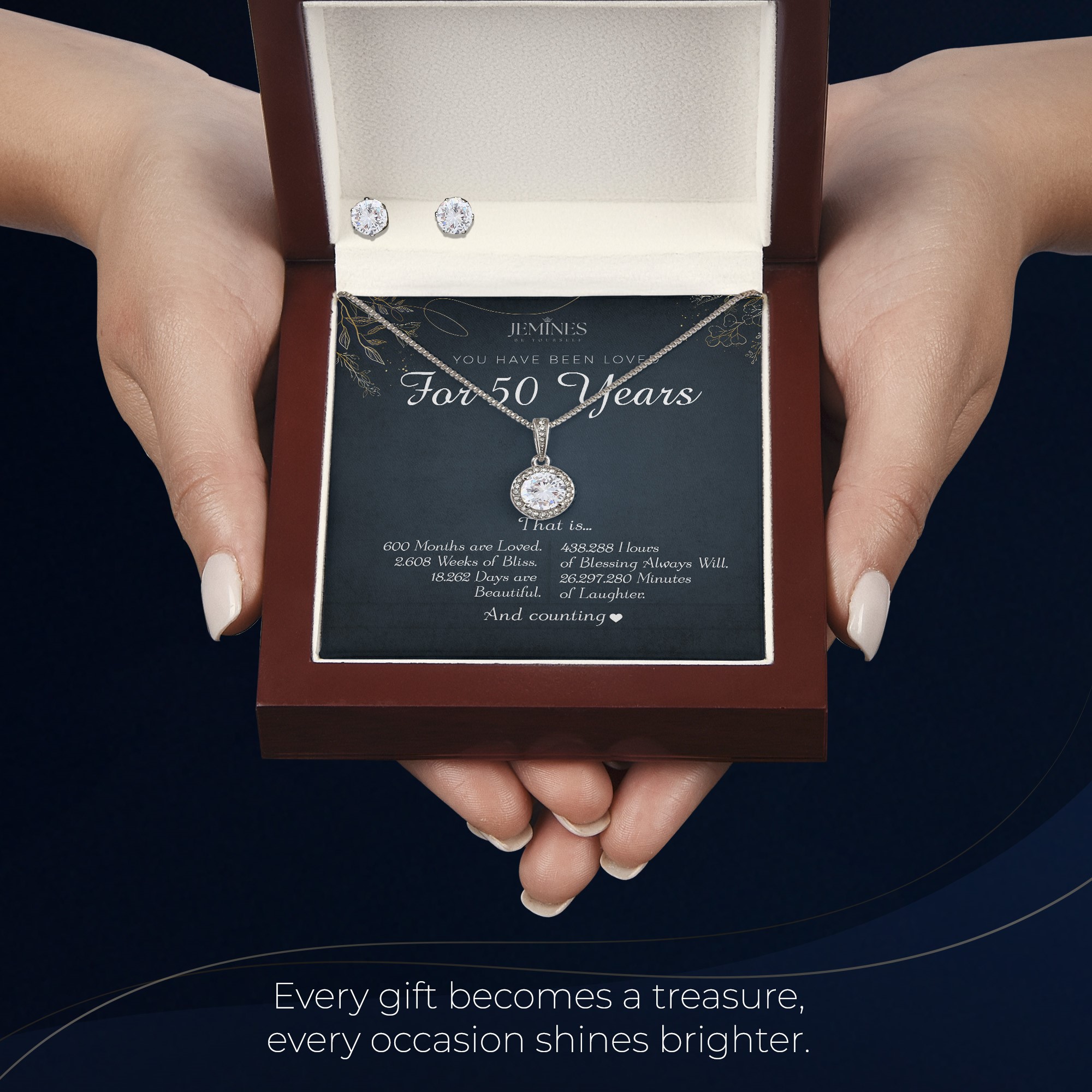 50th Birthday Eternal Hope Set Necklace Elegant Gift - Image 6