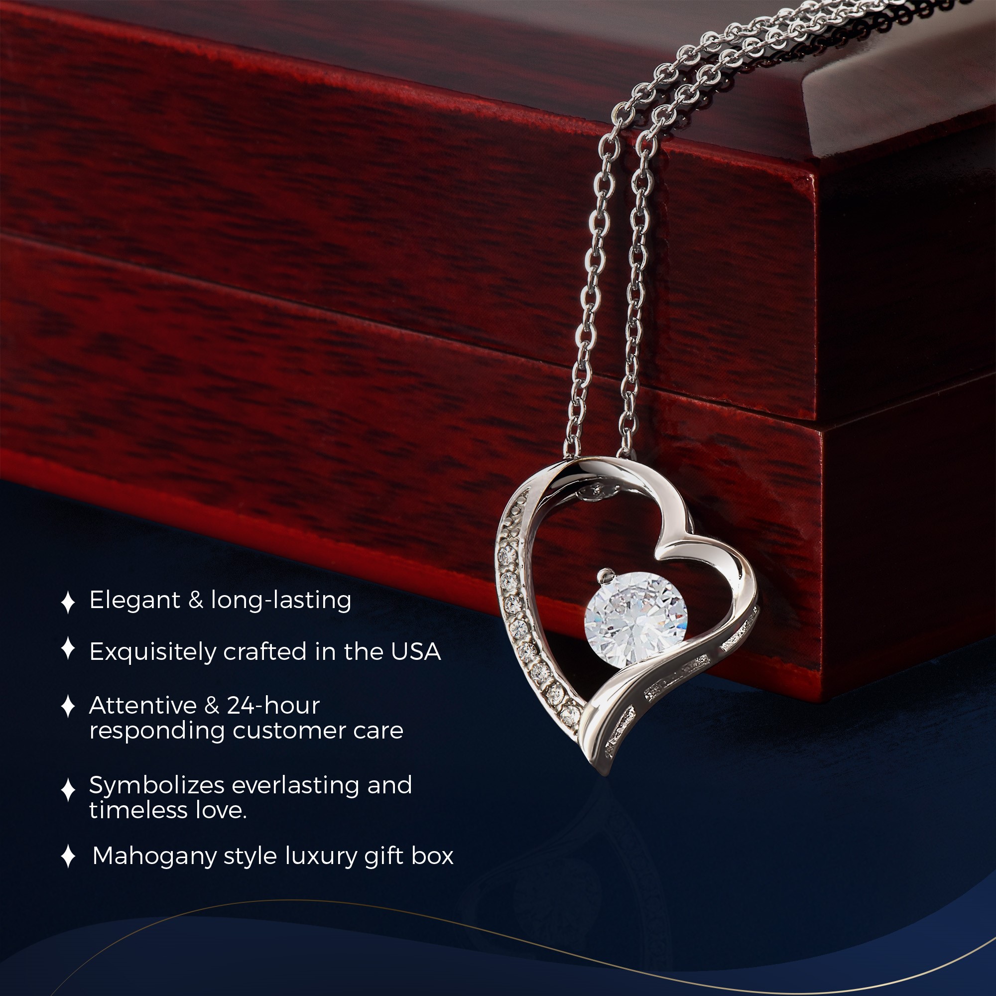 50th Birthday Forever Love Necklace Elegant Gift - Image 4