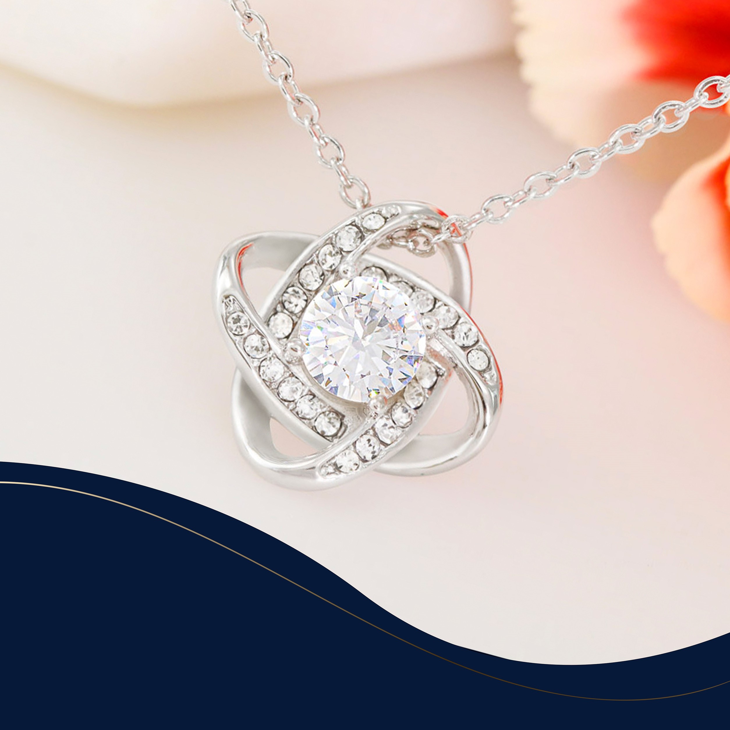 50th Birthday Love Knot Necklace Elegant Gift - Image 5