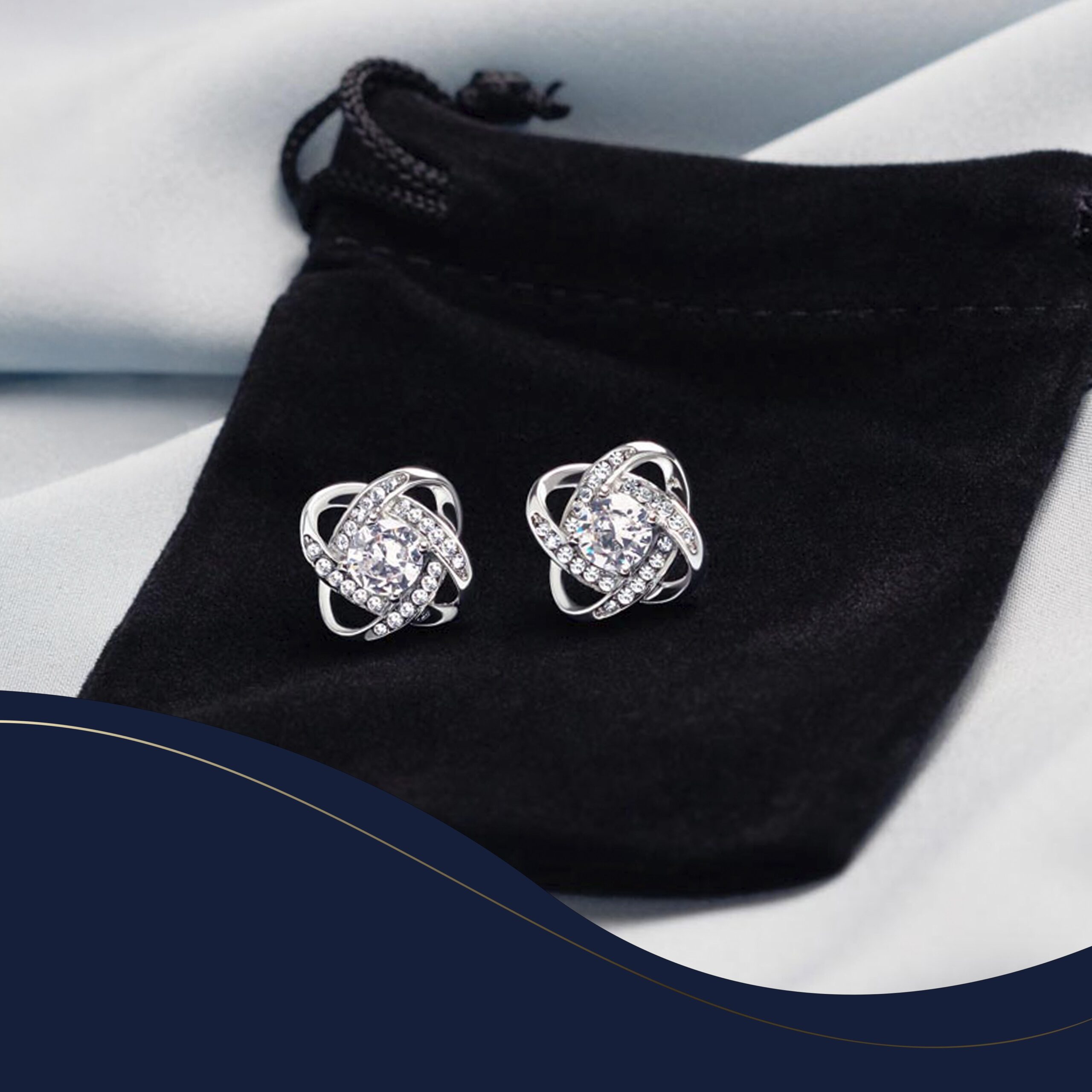 50th Birthday Love Knot Set Necklace Elegant Gift - Image 5