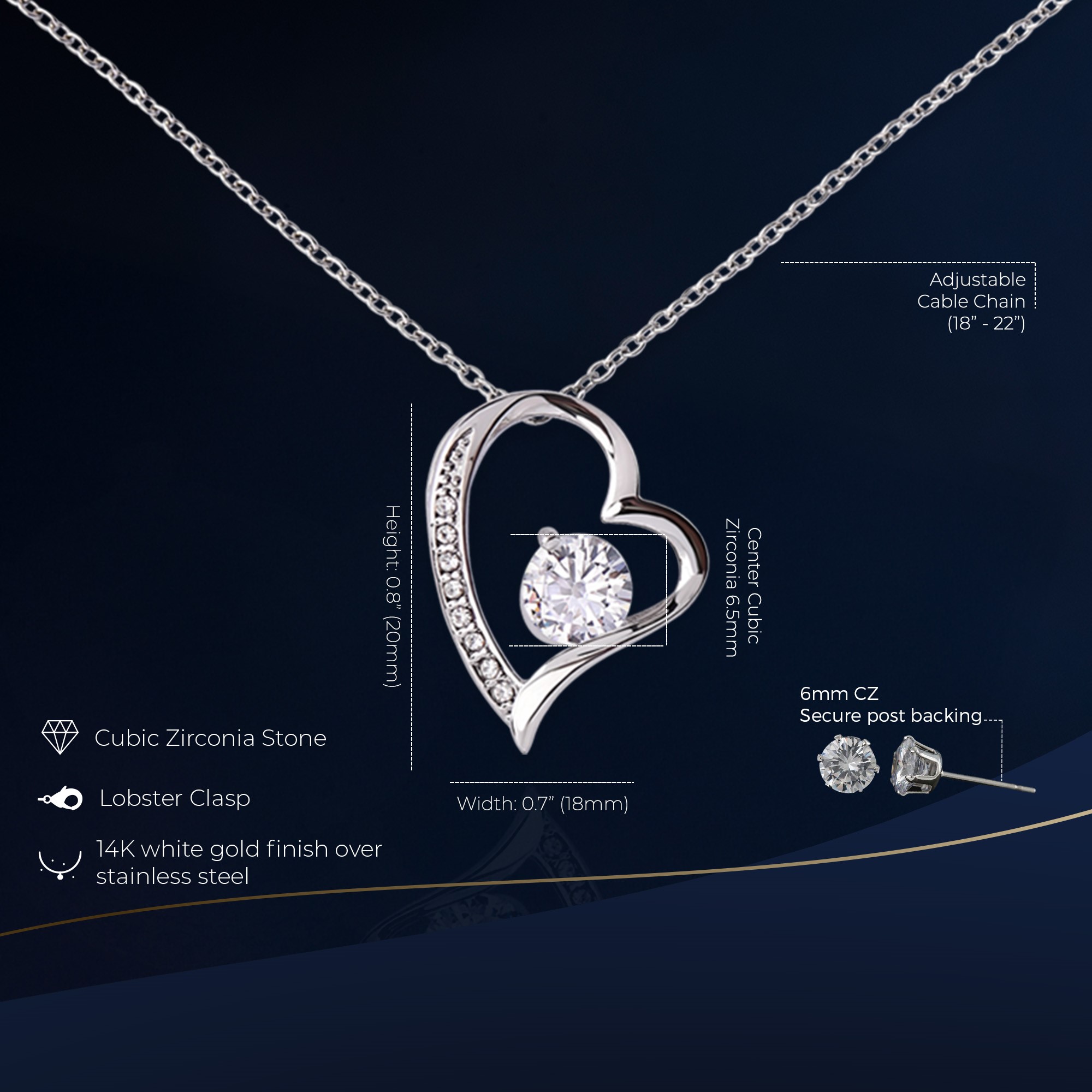 60th Birthday Forever Love Set Necklace Elegant Gift - Image 2