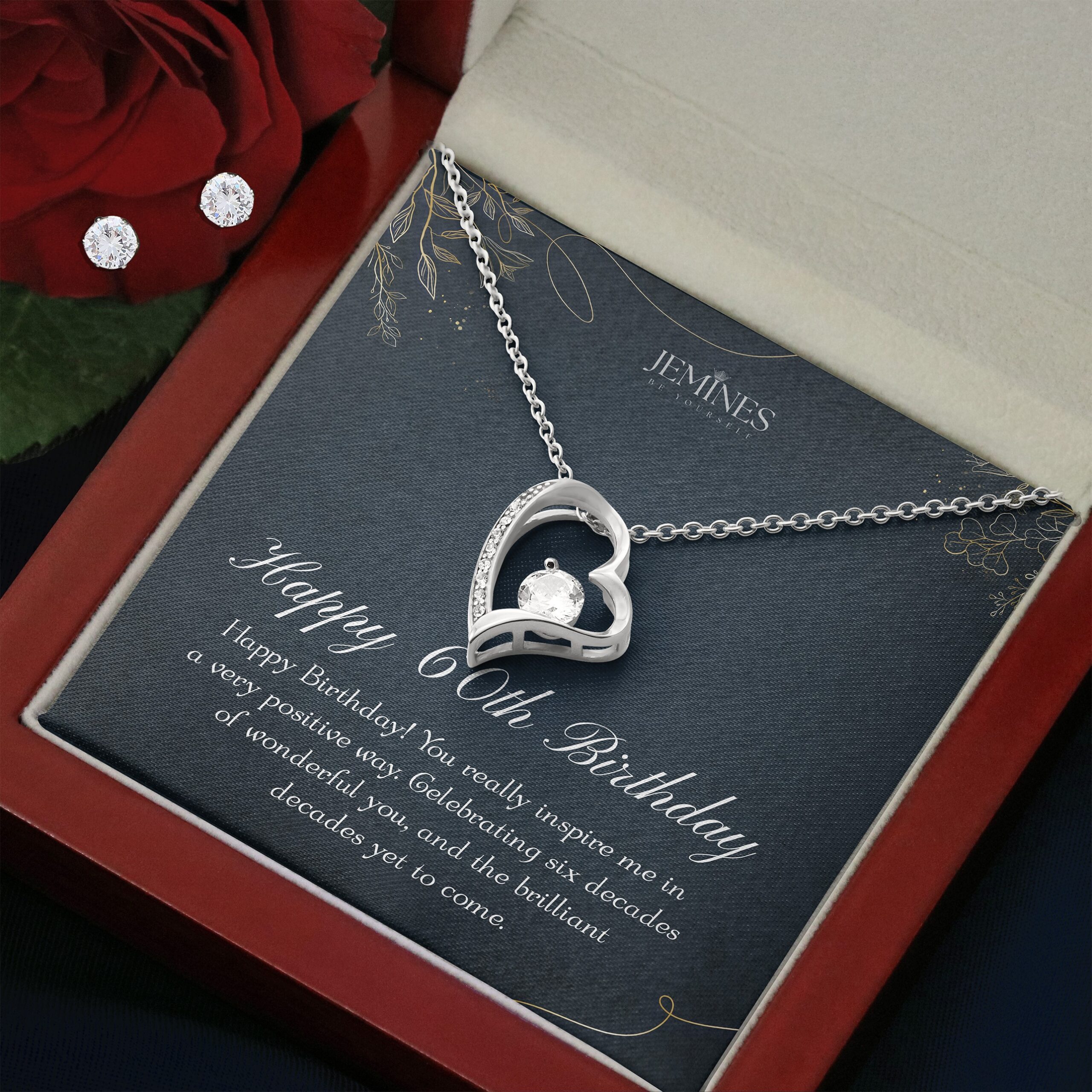 60th Birthday Forever Love Set Necklace Elegant Gift - Image 3