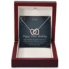 60th Birthday Interlocking Hearts Necklace