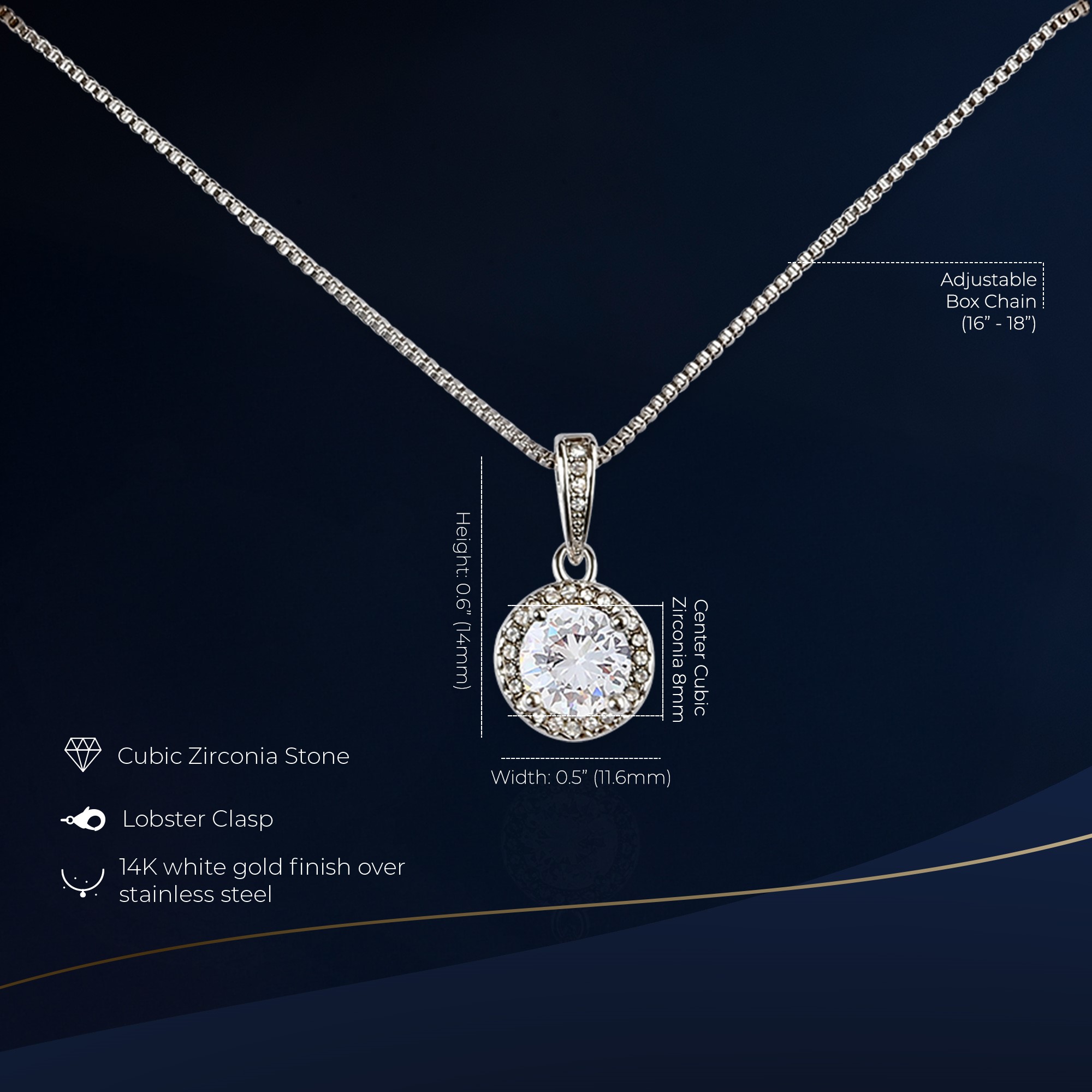 Custom Birthday Eternal Hope Necklace Elegant Gift - Image 2