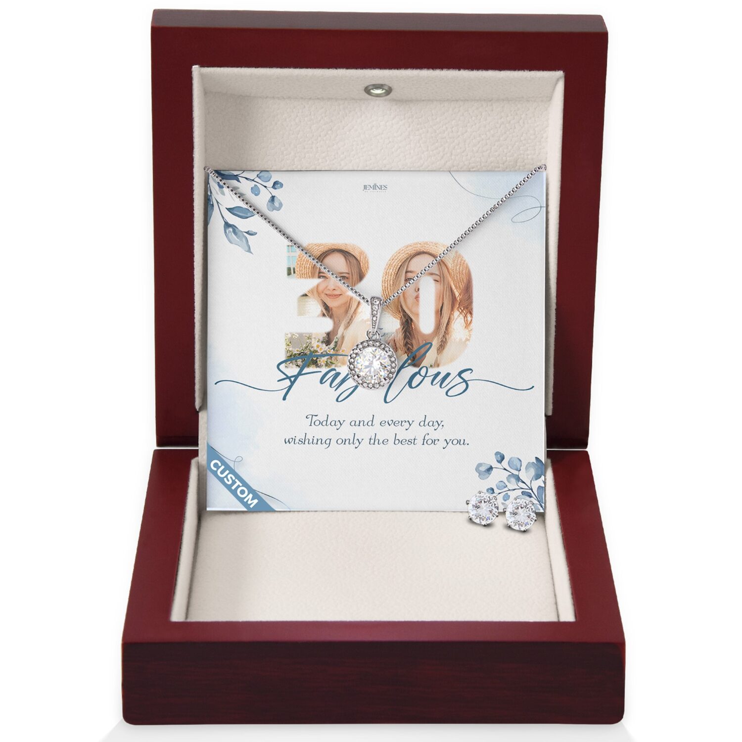 Custom Birthday Eternal Hope Set Necklace Gift