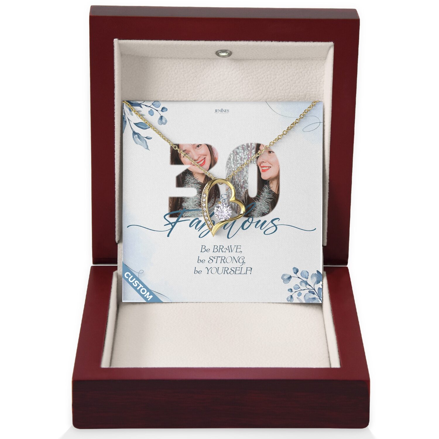 Custom Birthday Forever Gold Necklace Gift