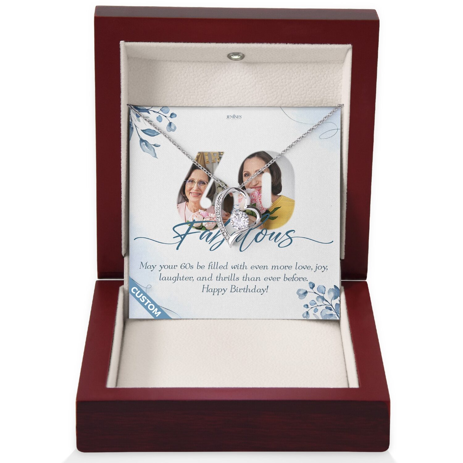 Custom Birthday Forever Love Necklace Gift