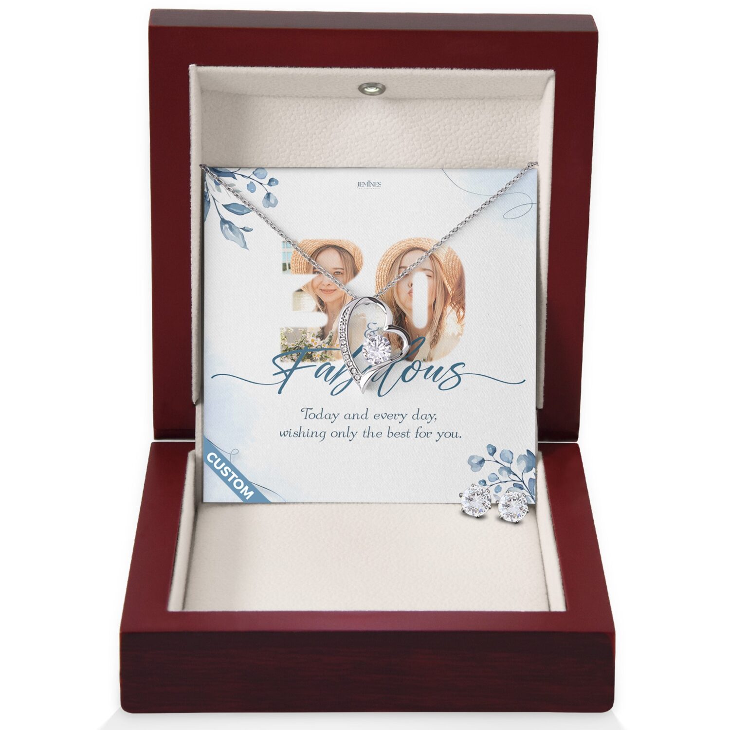 Custom Birthday Forever Love Set Necklace Gift