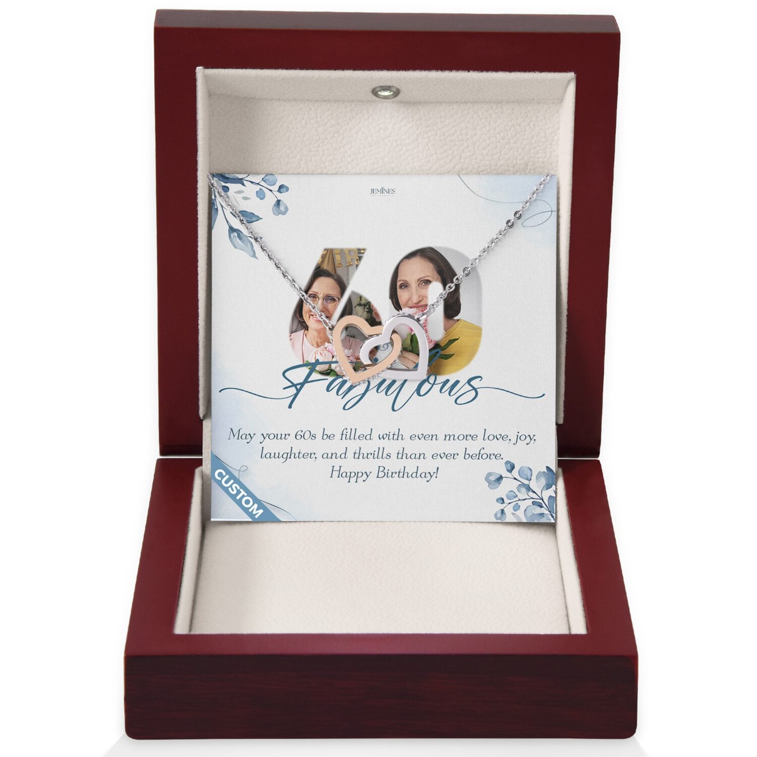 Custom Birthday Interlocking Necklace Gift