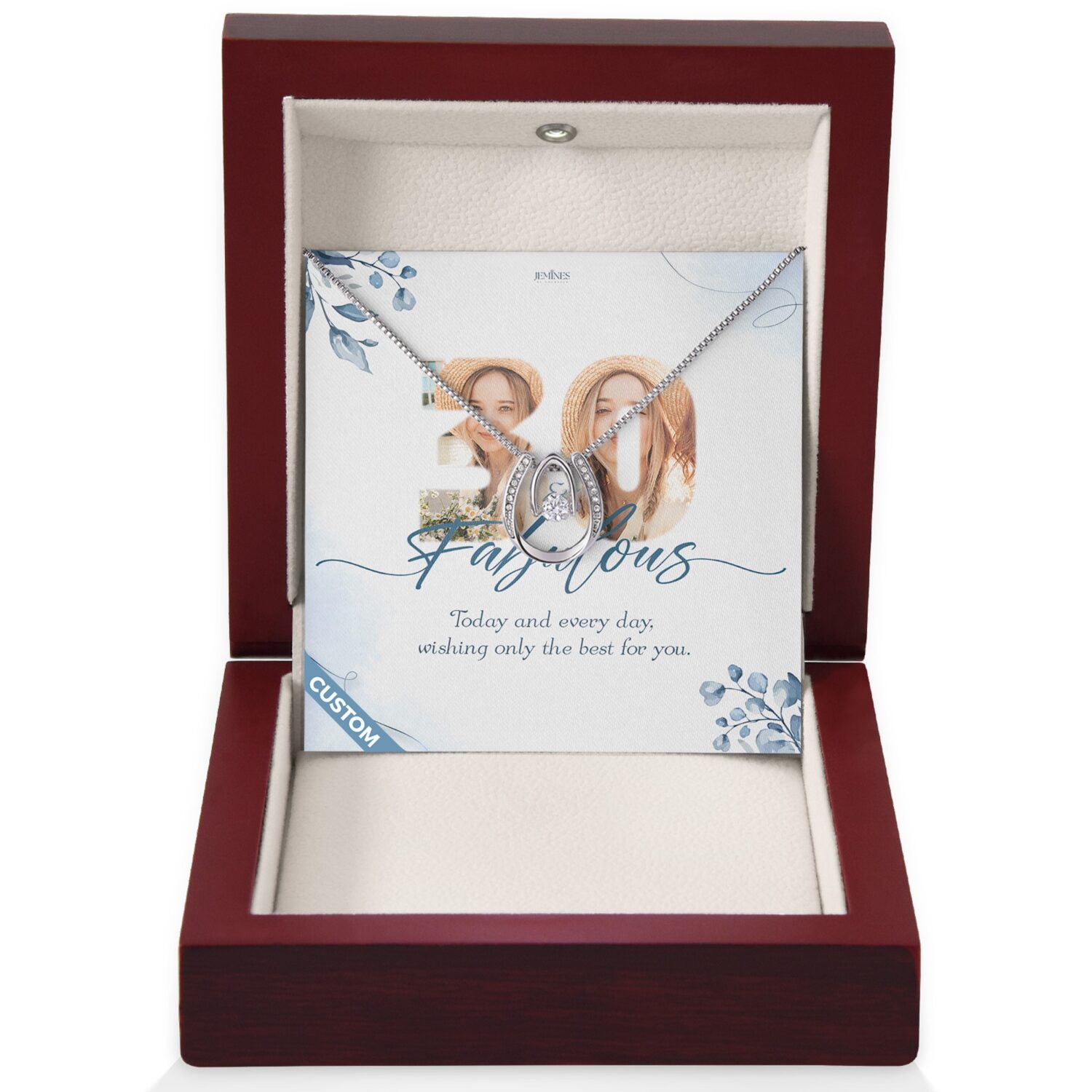 Custom Birthday Lucky In Love Necklace Gift