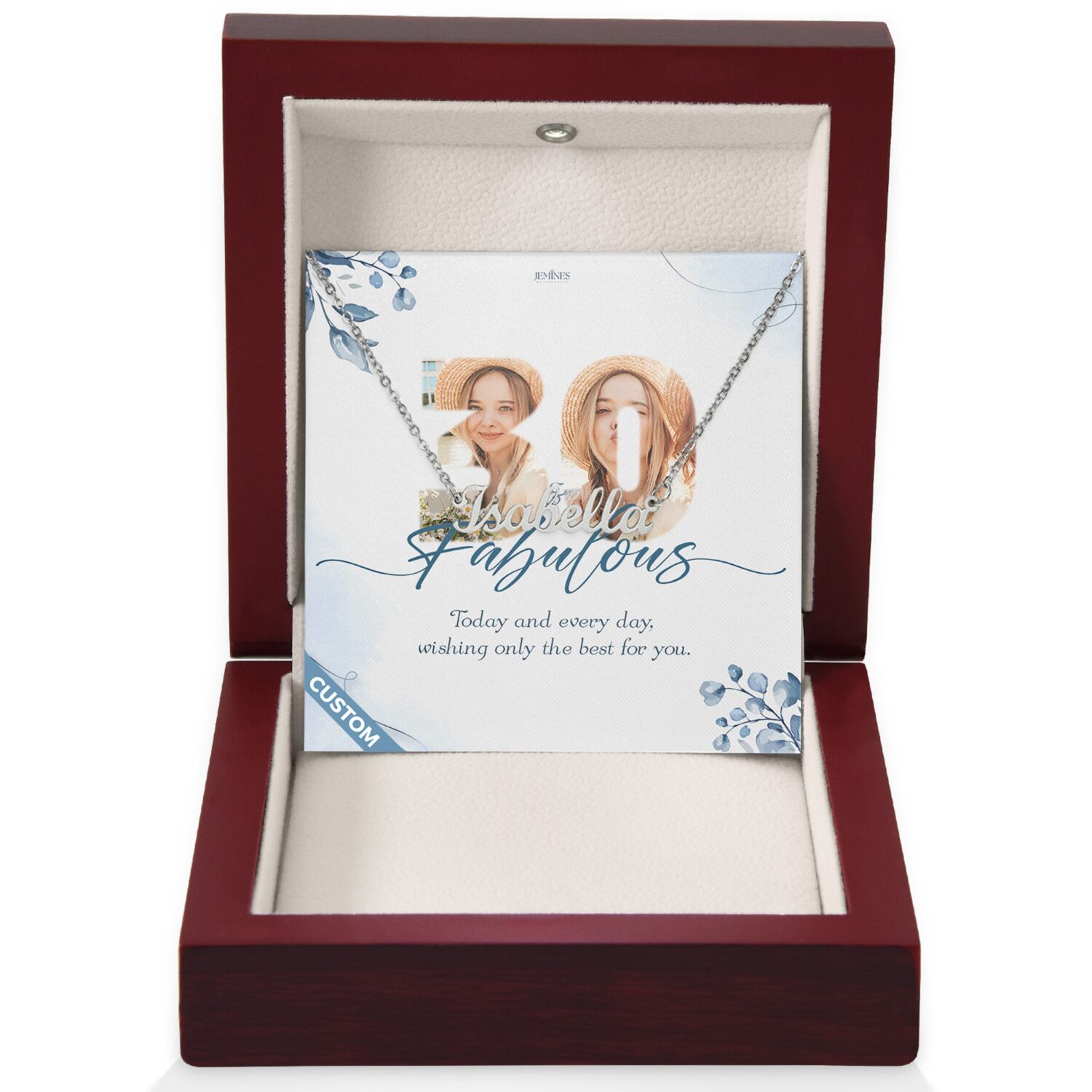 Custom Birthday Name Necklace Gift