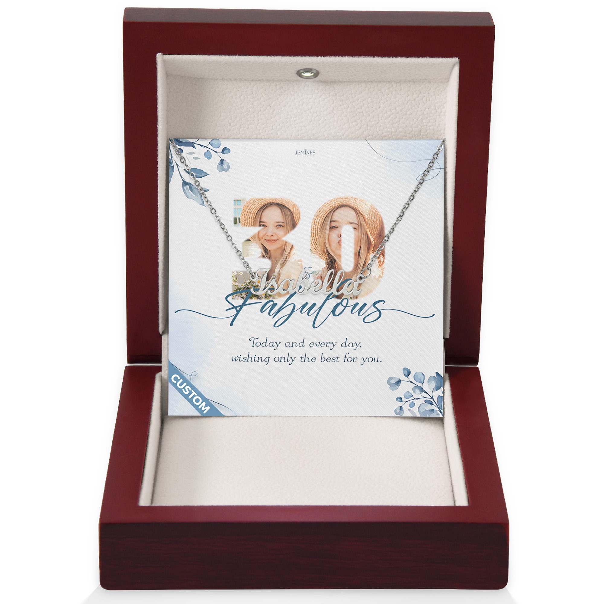 Custom Birthday Name Necklace Gift