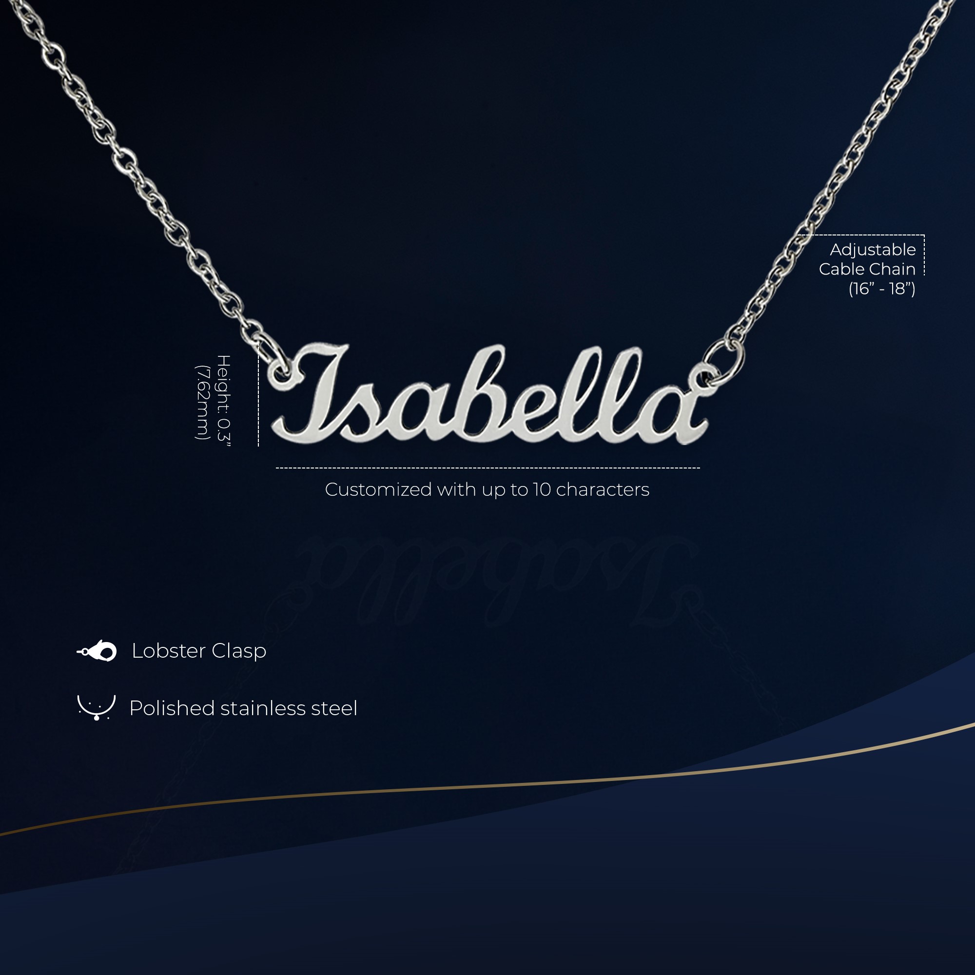Custom Birthday Name Necklace Elegant Gift - Image 2