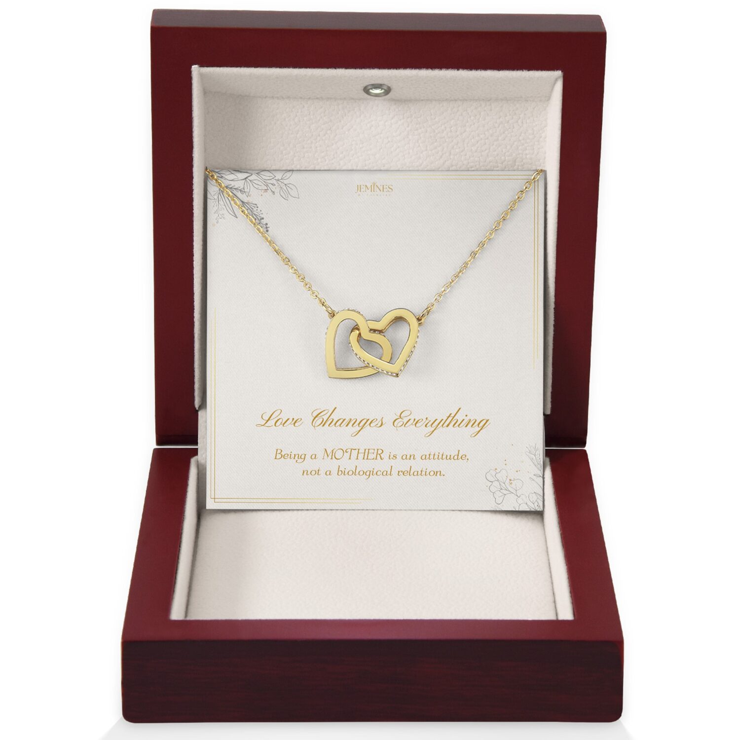 Bonus Mom Interlocking Gold Necklace Gift