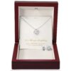 Bonus Mom Love Knot Set Necklace Gift