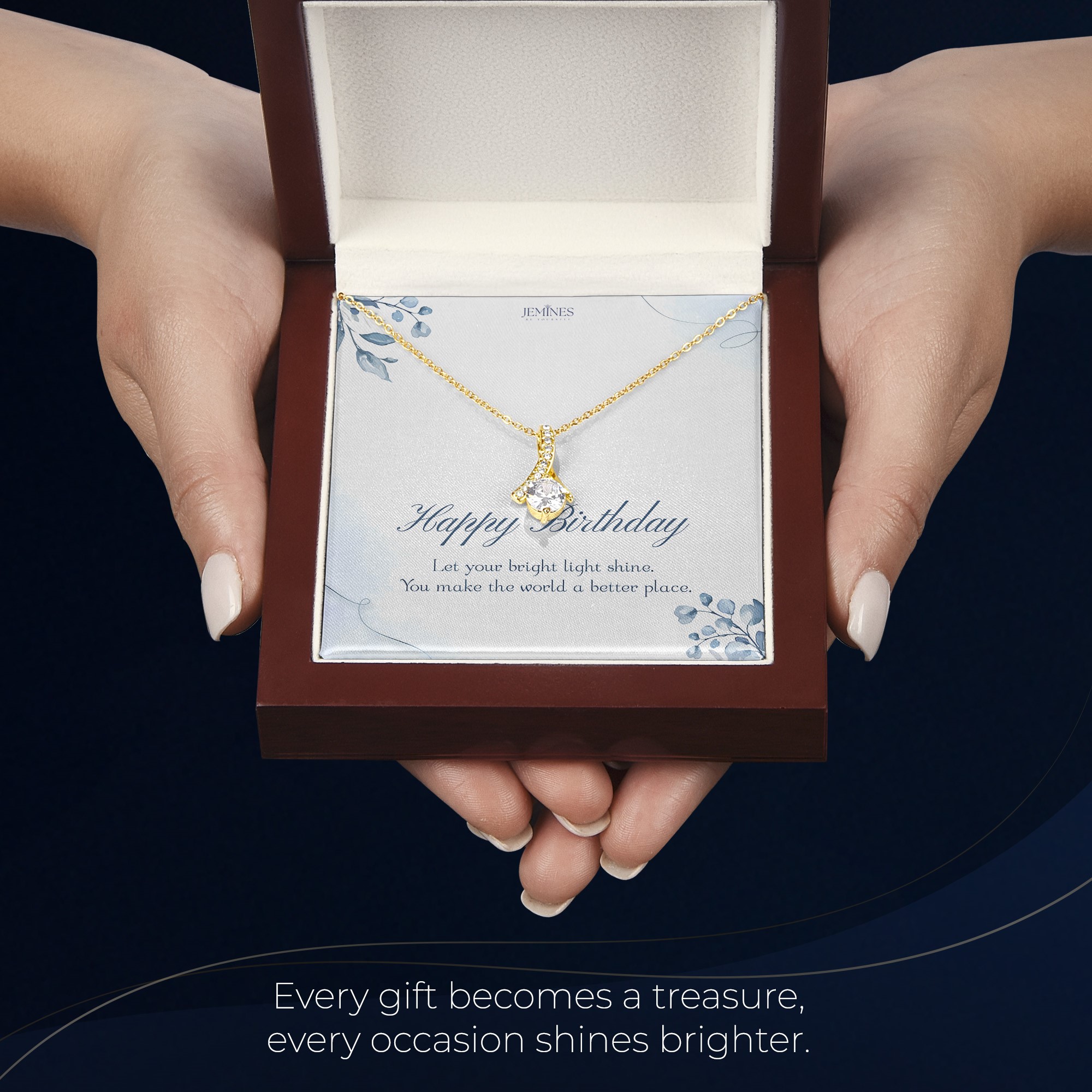 Birthday Alluring Gold Necklace Elegant Custom Gift - Image 6