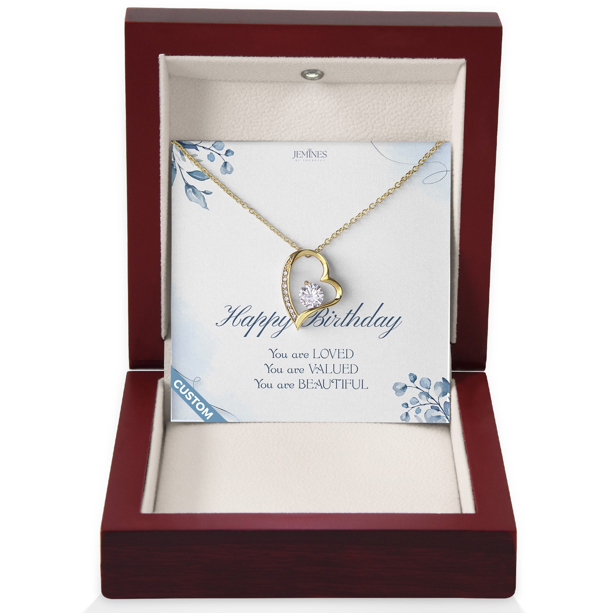 Birthday Forever Gold Necklace Custom Gift