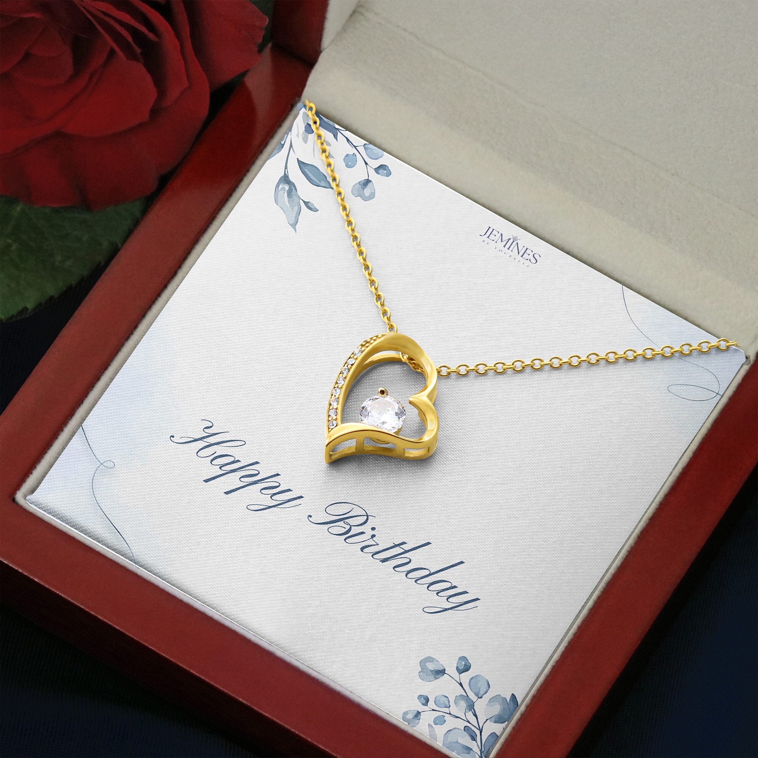 Birthday Forever Gold Necklace Elegant Custom Gift - Image 3