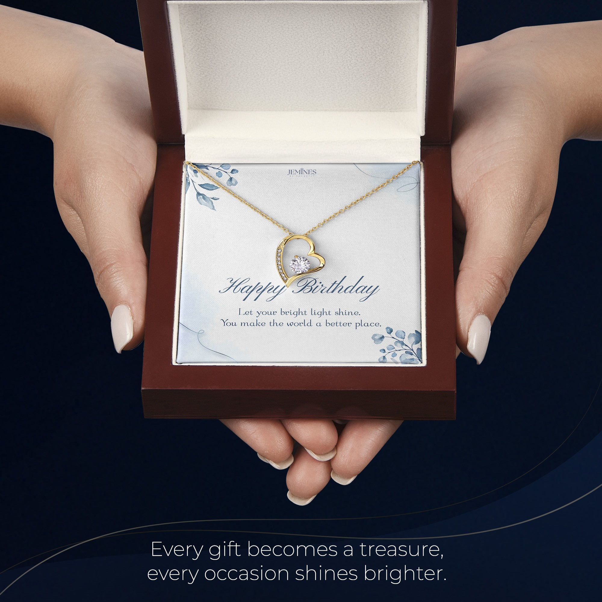 Birthday Forever Gold Necklace Elegant Custom Gift - Image 6