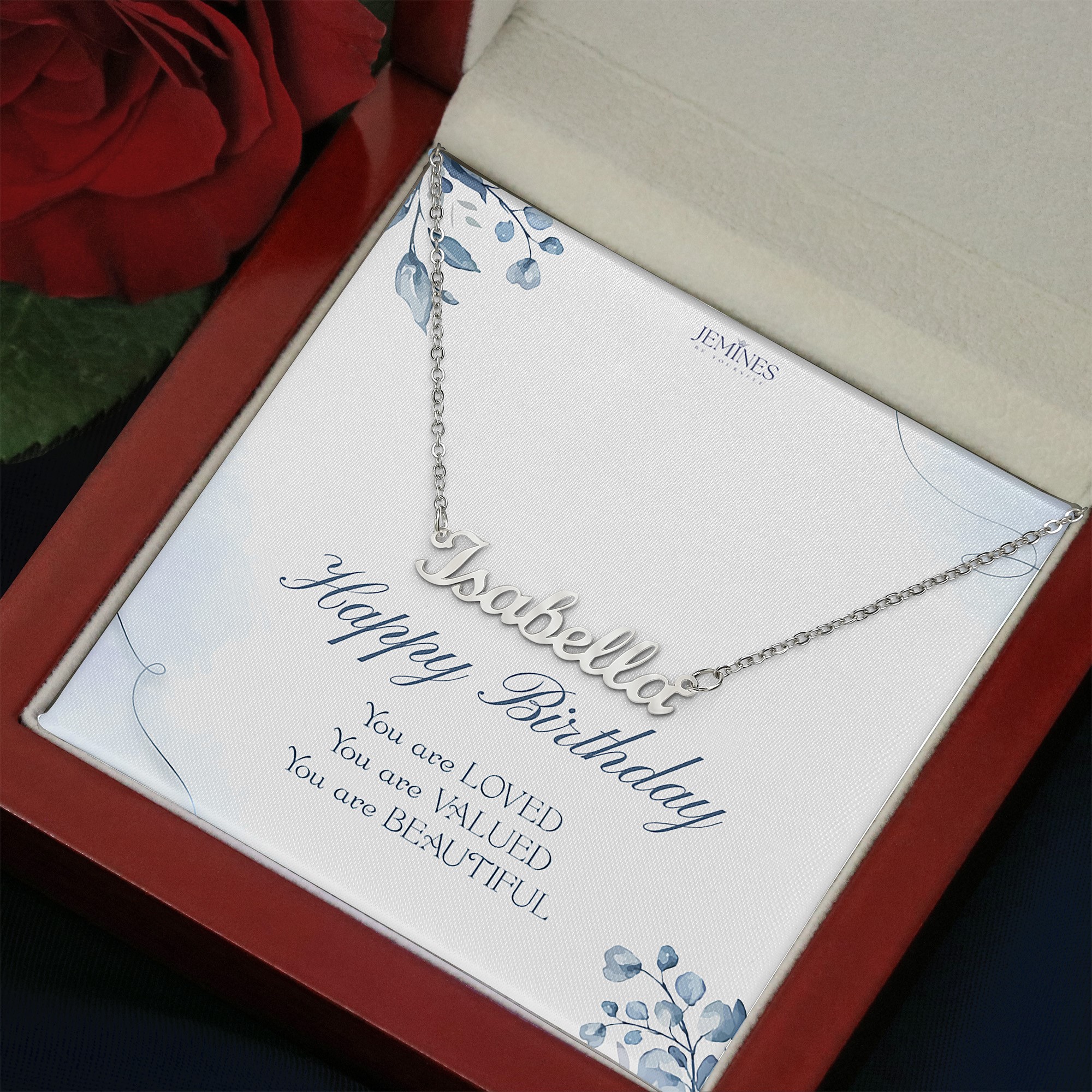 Birthday Name Necklace Elegant Custom Gift - Image 3