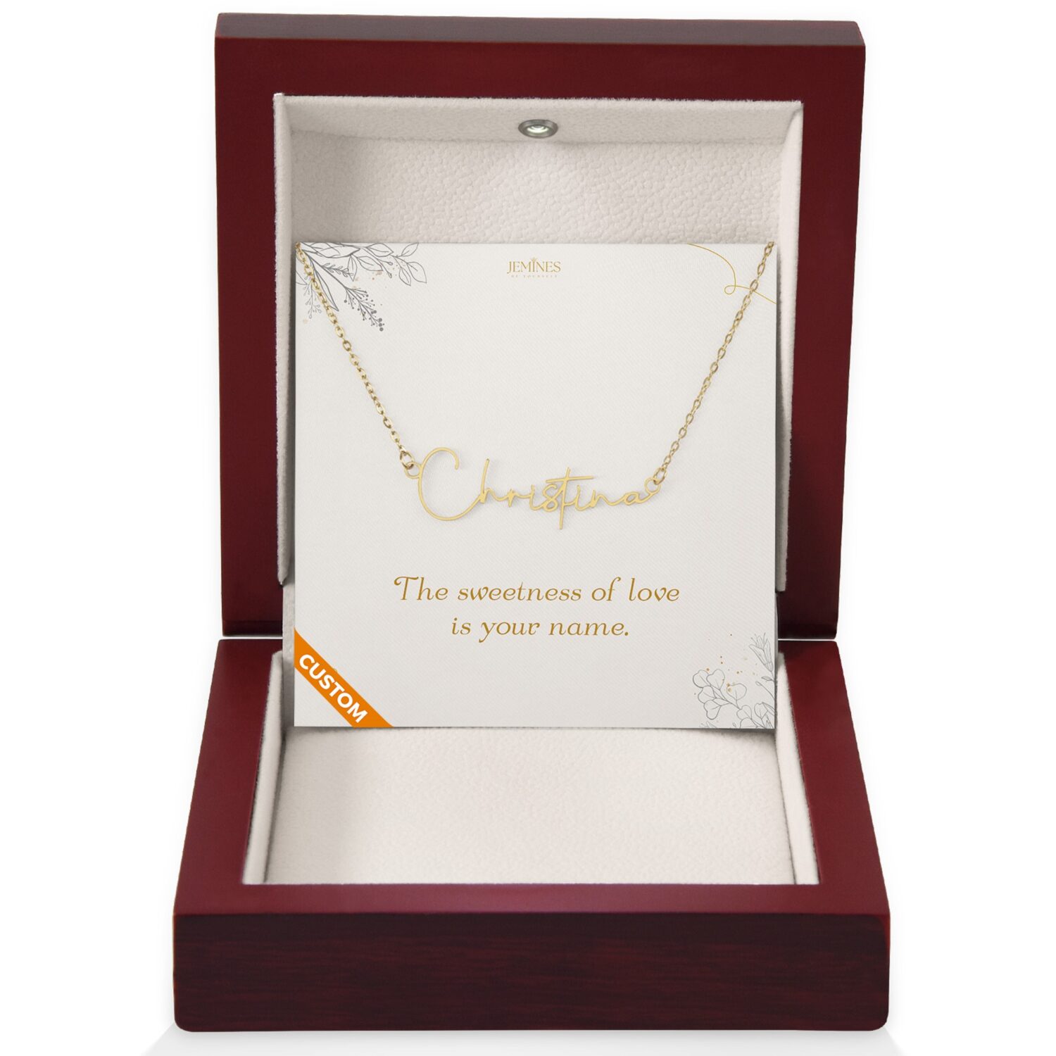 Custom Signature Name Gold Necklace Gift