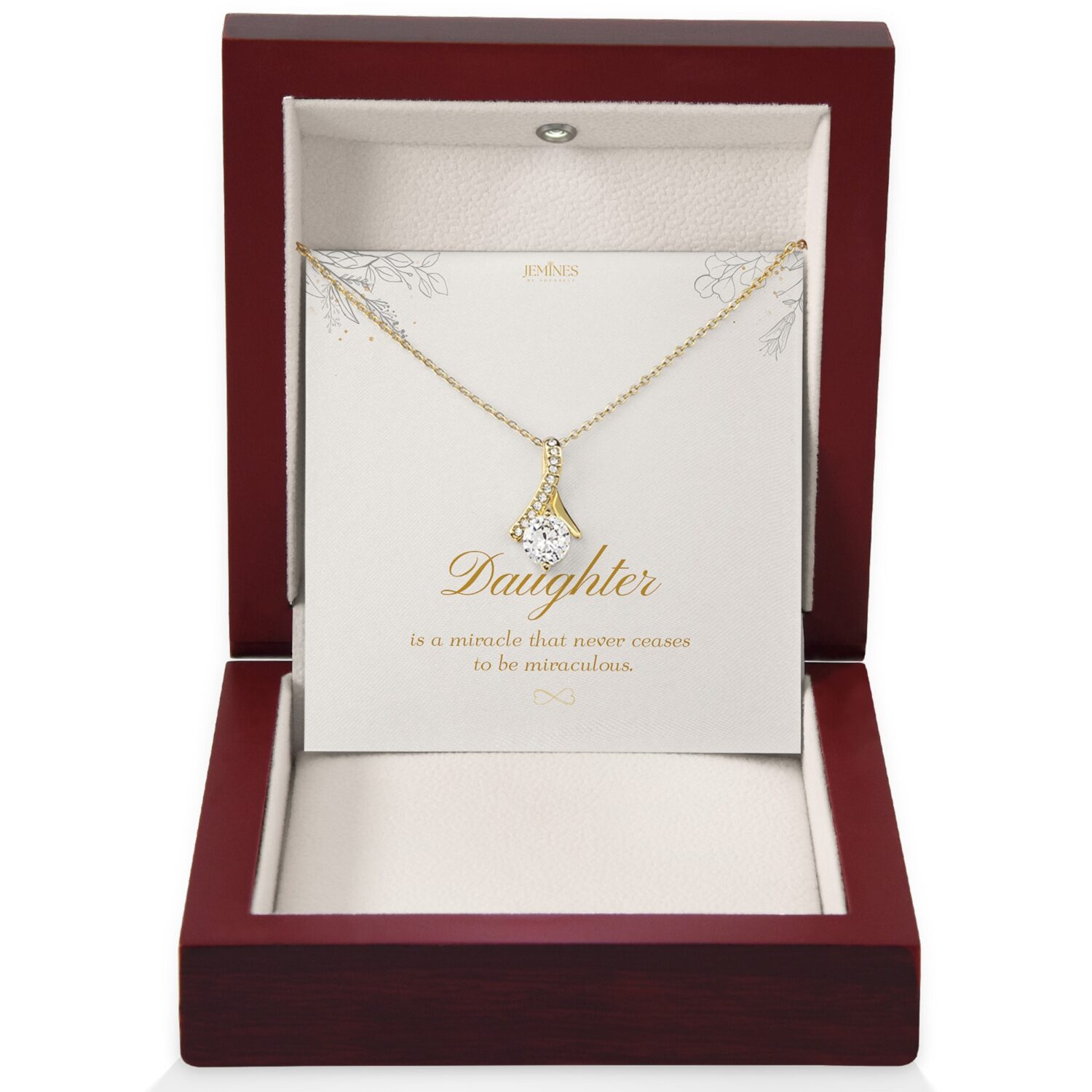 Daughter Alluring Beauty Gold Necklace Gift