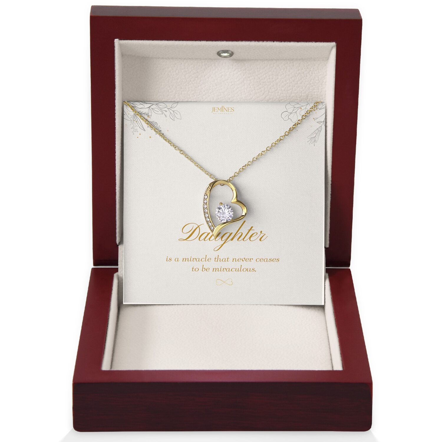 Daughter Forever Love Gold Necklace Gift