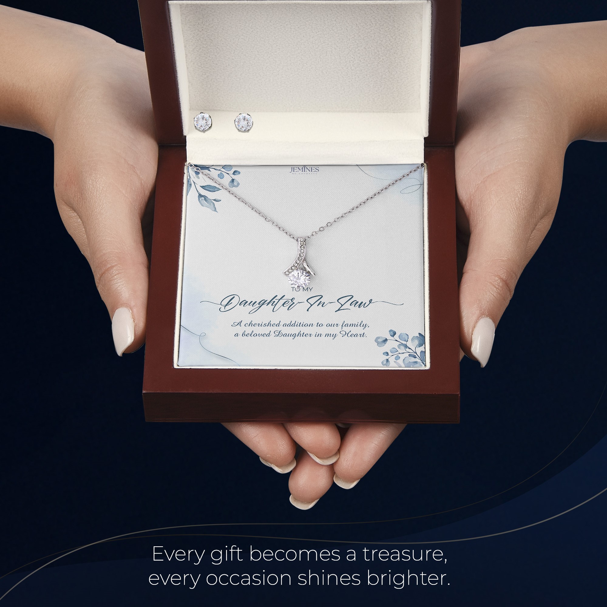 Daughter-In-Law Alluring Beauty Set Necklace Elegant Gift - Image 6