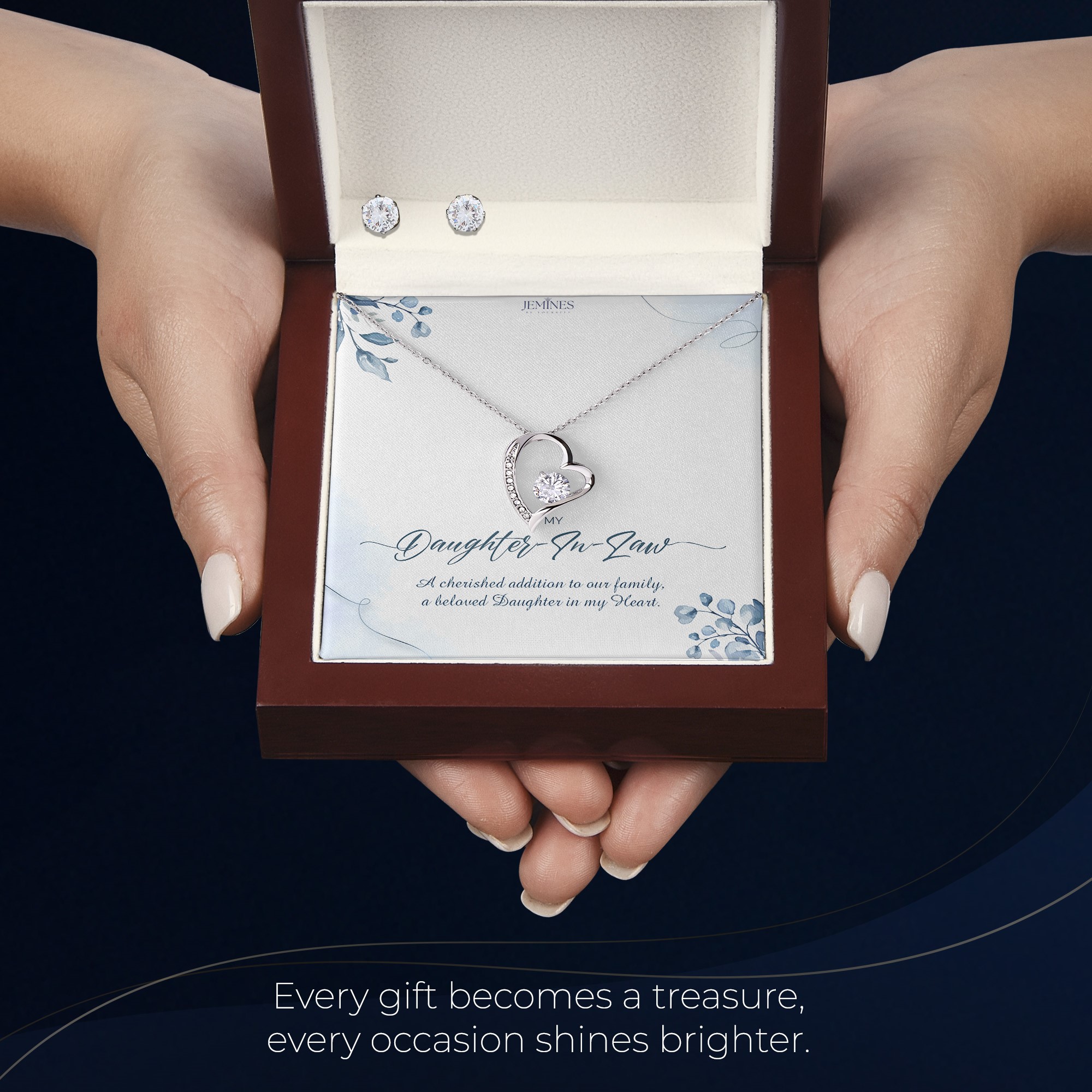 Daughter-In-Law Forever Love Set Necklace Elegant Gift - Image 6