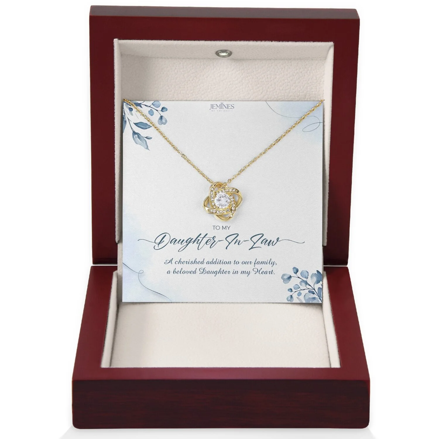 Daughter-In-Law Love Knot Gold Necklace Gift