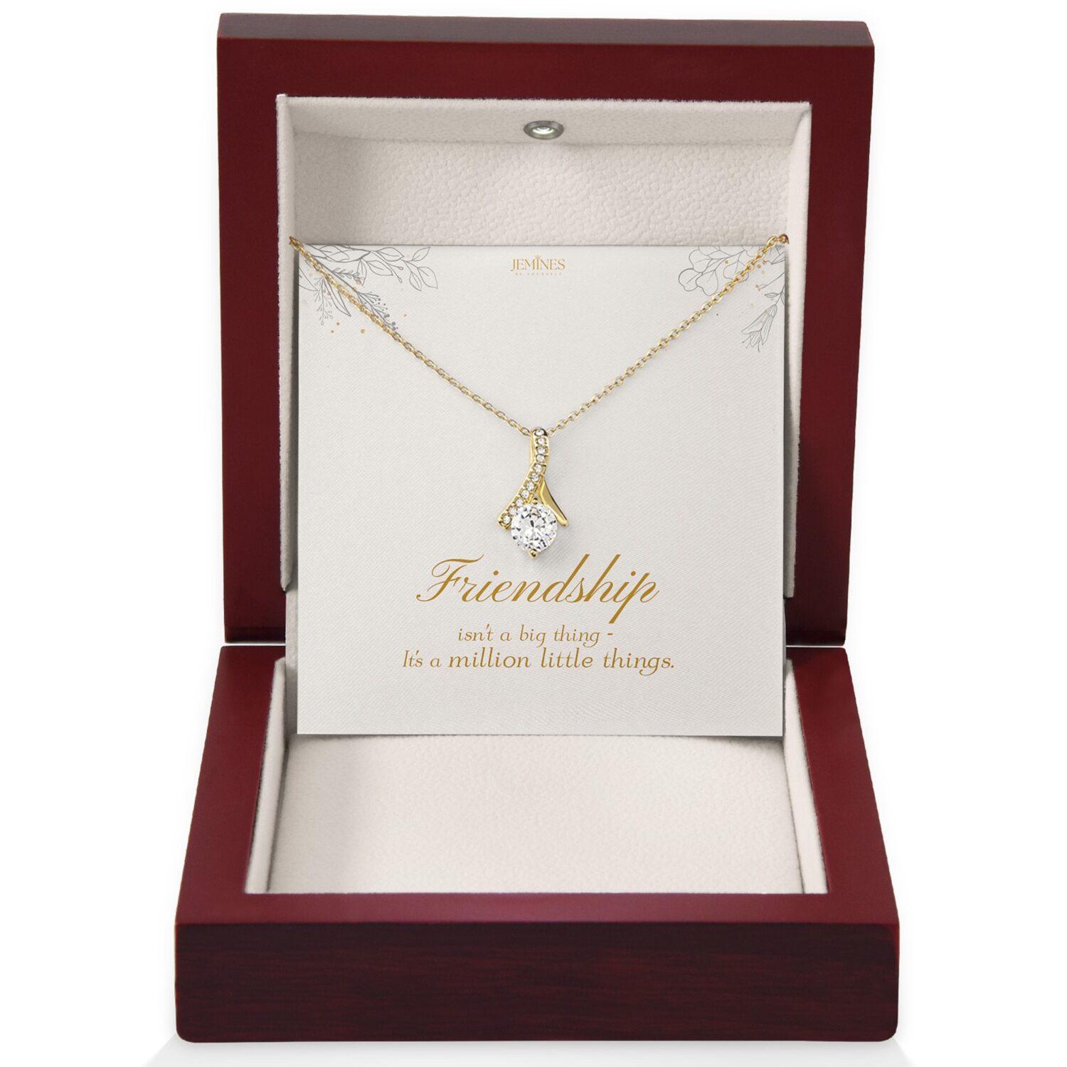 Friend Alluring Beauty Gold Necklace Gift