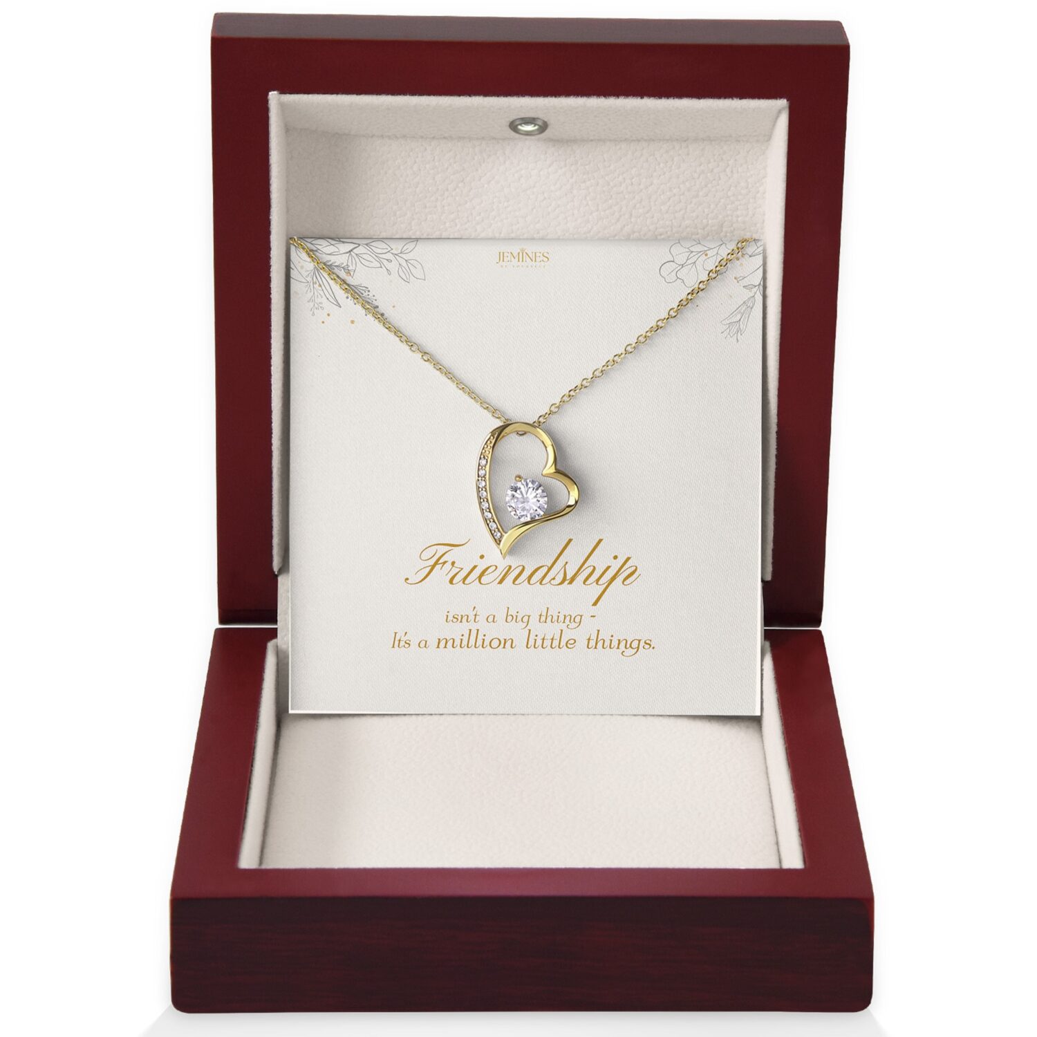 Friend Forever Love Gold Necklace Gift