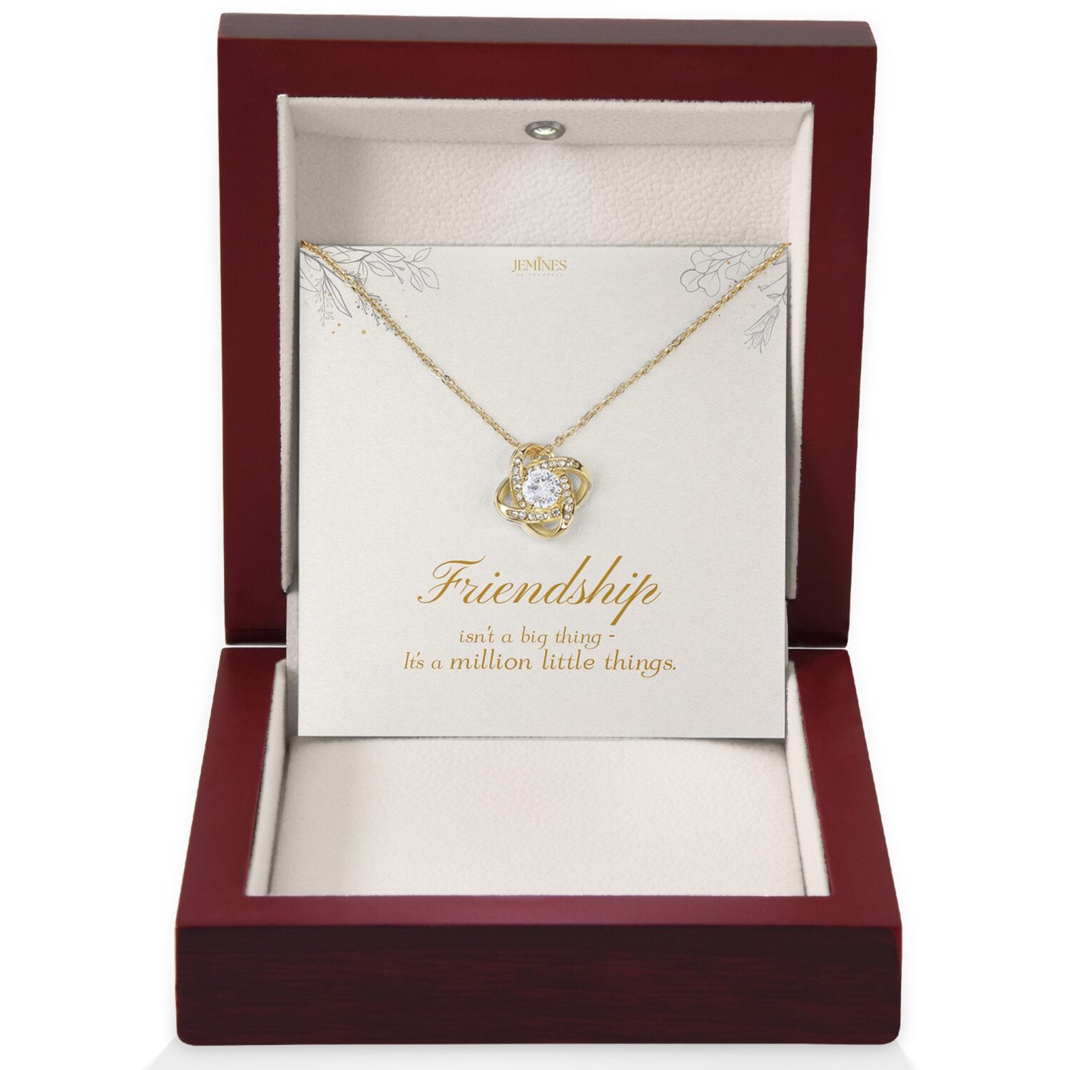 Friend Love Knot Gold Necklace Gift