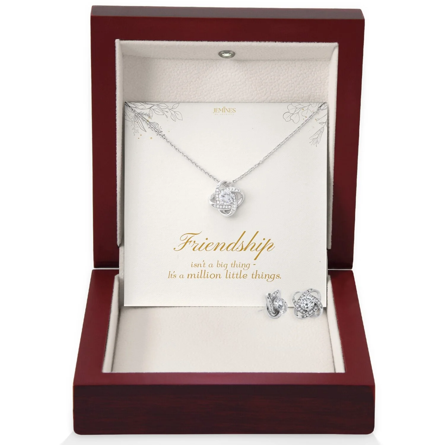 Friend Love Knot Set Necklace Gift