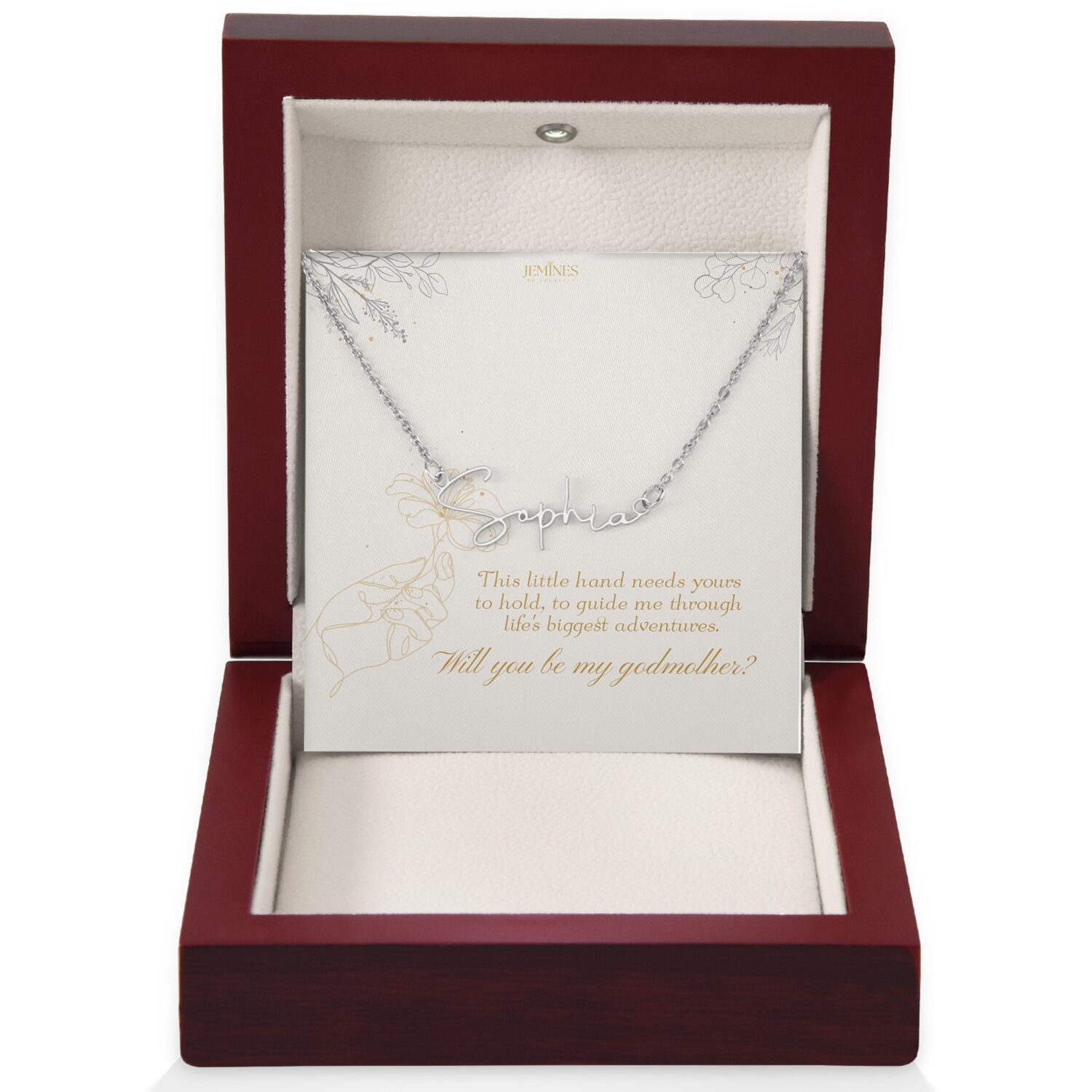 Godmother Signature Name Necklace Gift