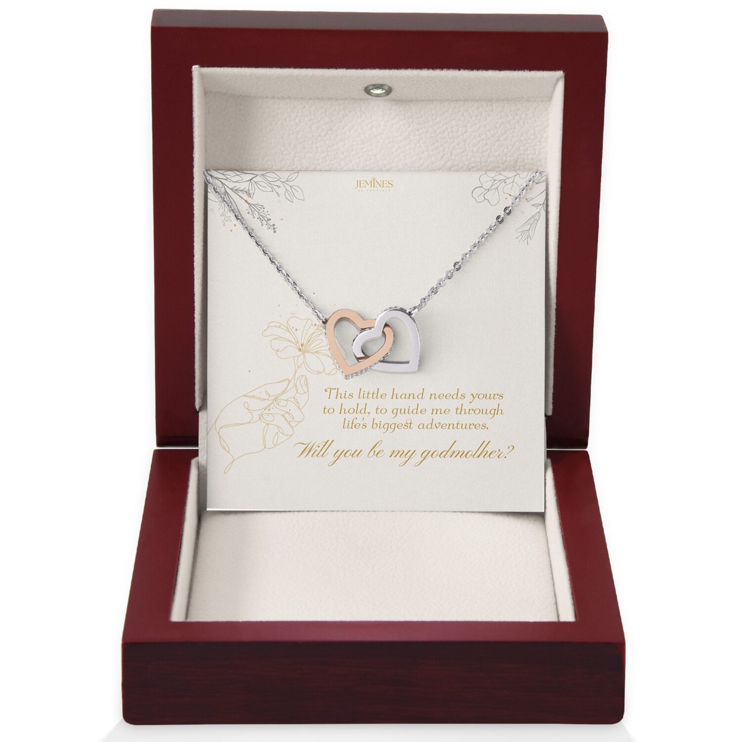 Godmother Interlocking Hearts Necklace
