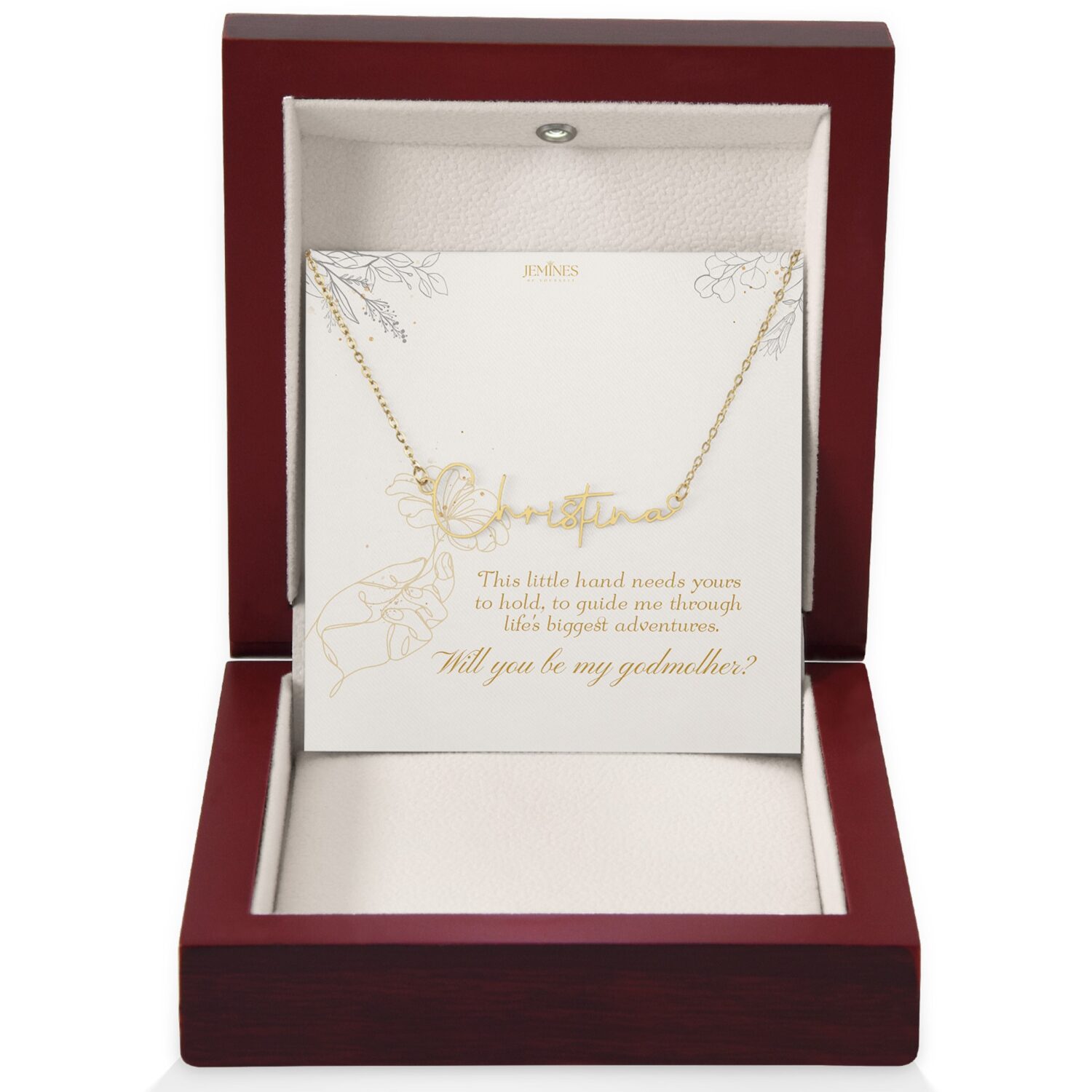 Godmother Signature Name Gold Necklace