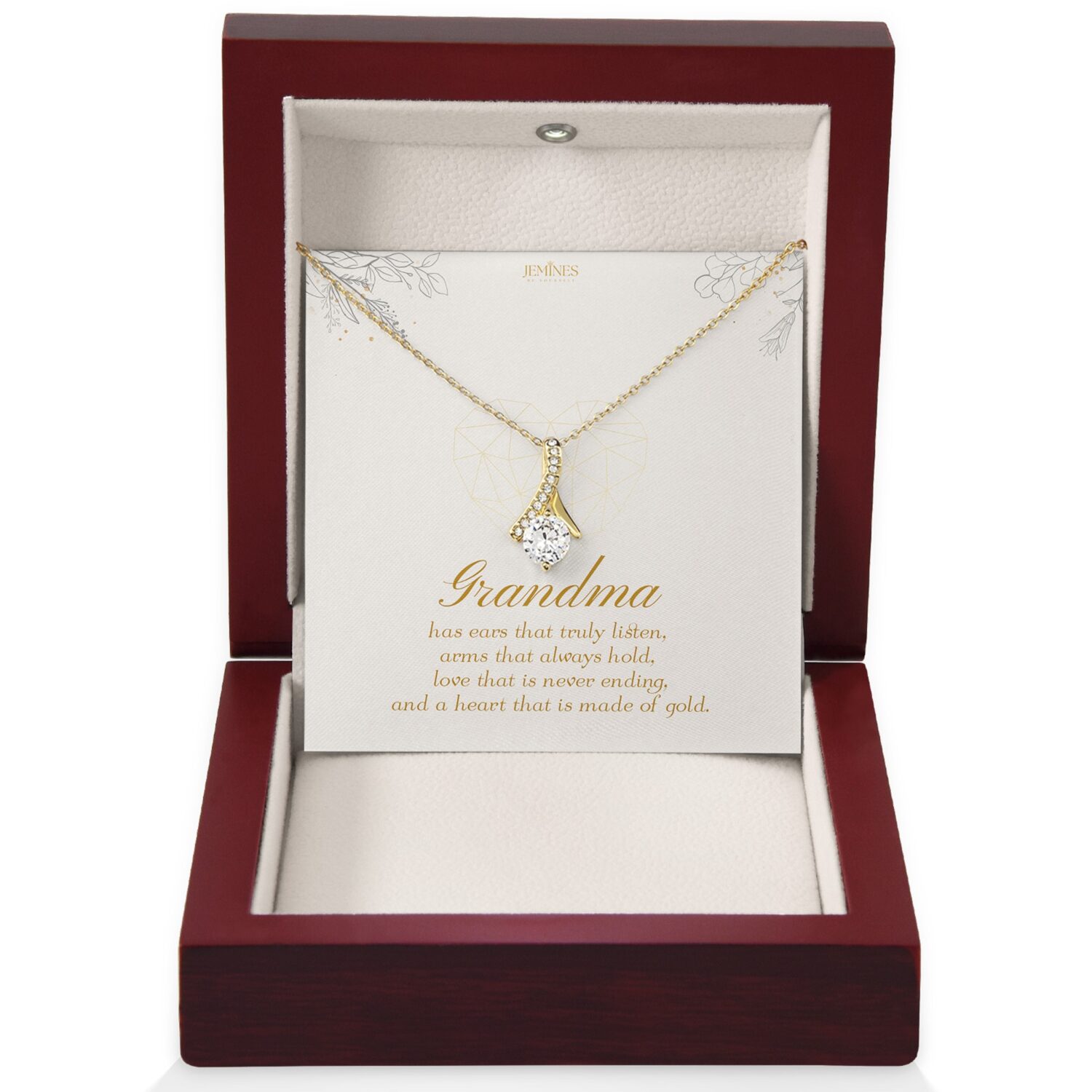 Grandma Alluring Beauty Gold Necklace Gift