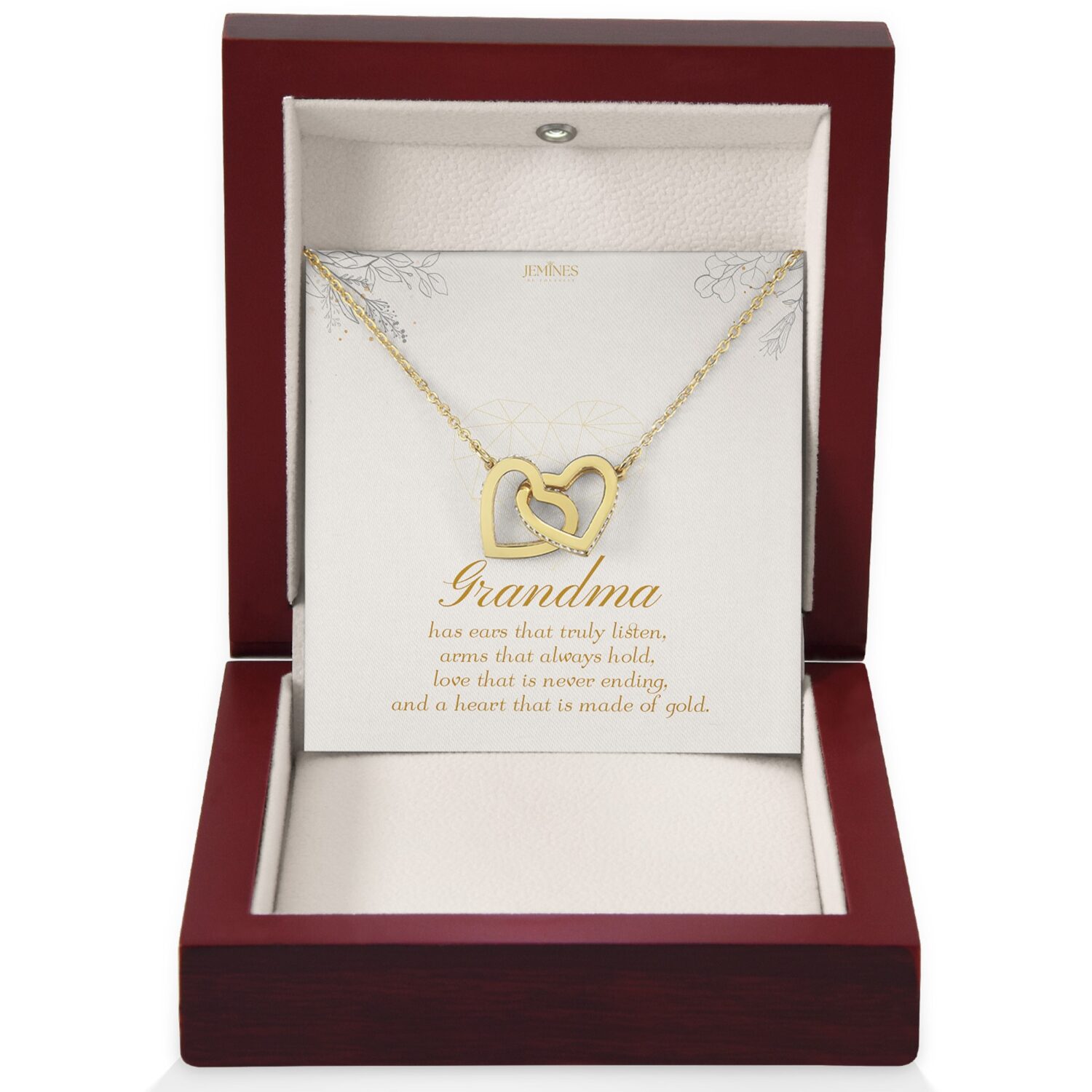 Grandma Interlocking Gold Necklace Gift
