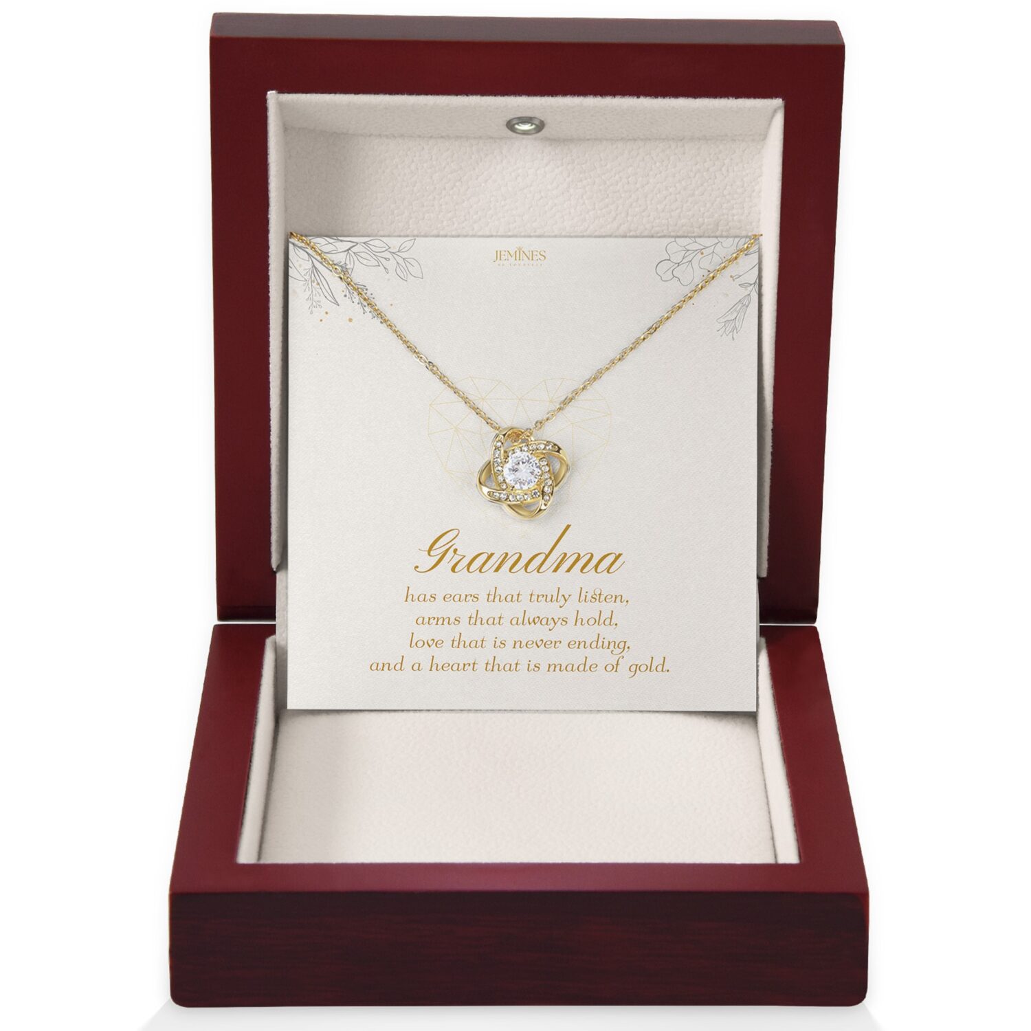 Grandma Love Knot Gold Necklace Gift