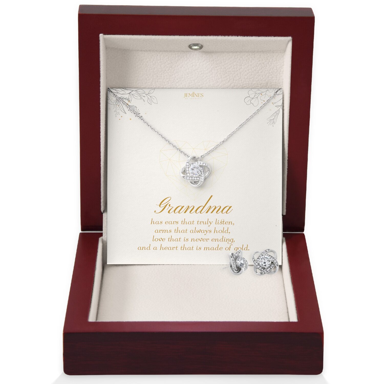 Grandma Love Knot Set Necklace Gift