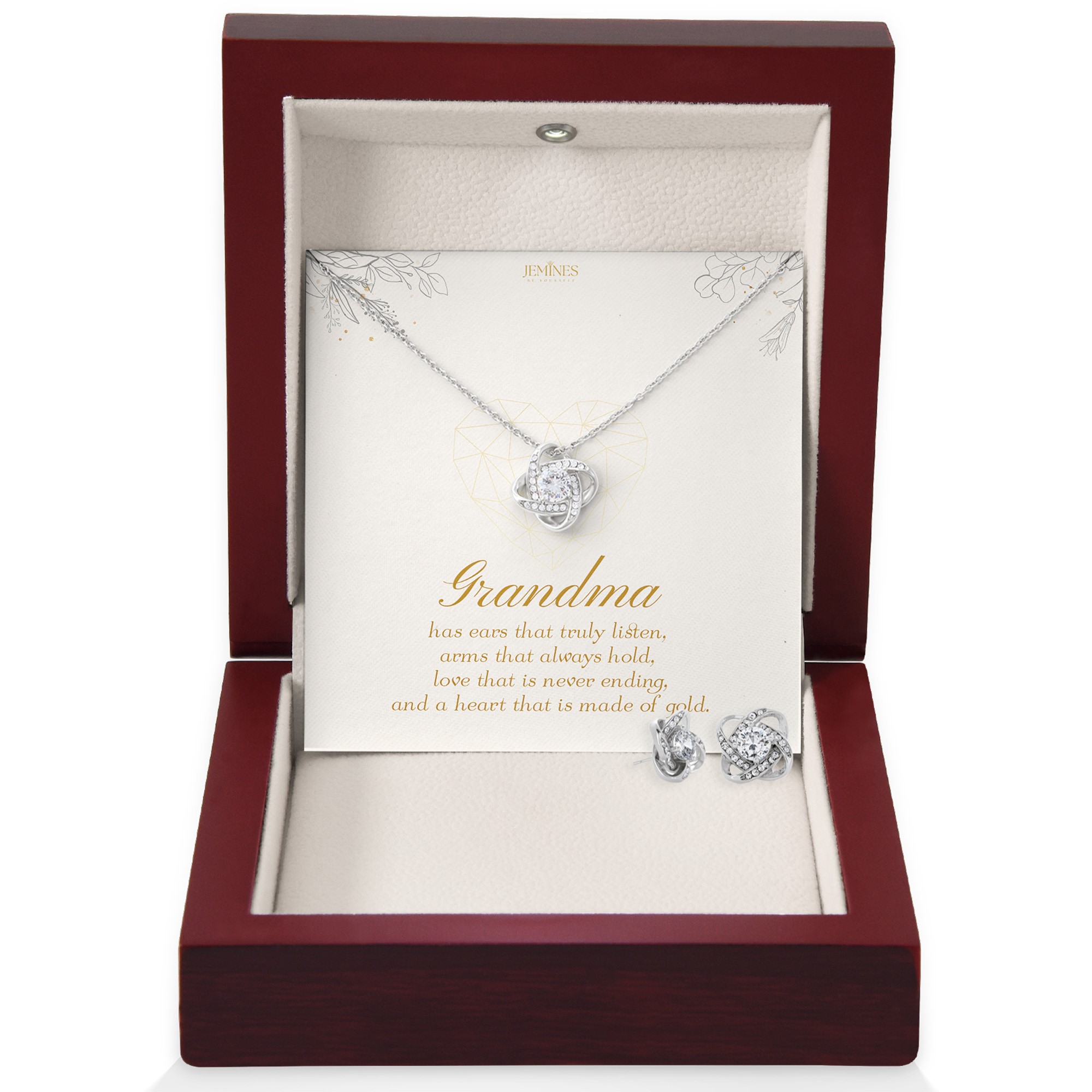 Grandma Love Knot Set Necklace Gift