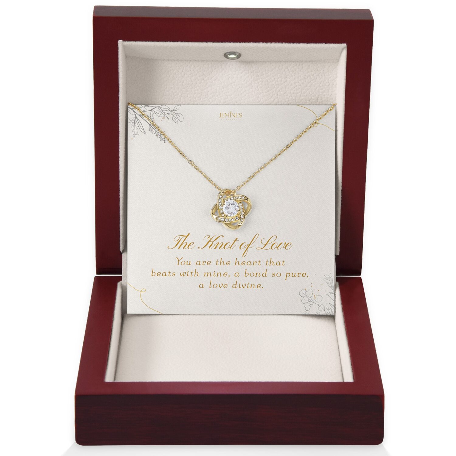 Love Knot Gold Necklace Elegant Gift